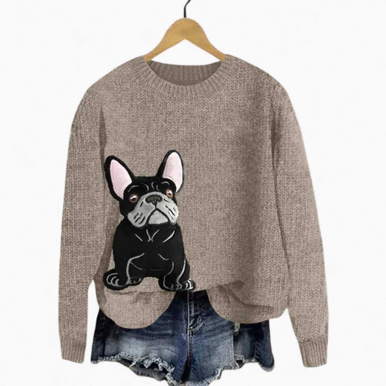 KnitFren French Bulldog Cozy Hoodie for Short-Nosed Dogs-fadou