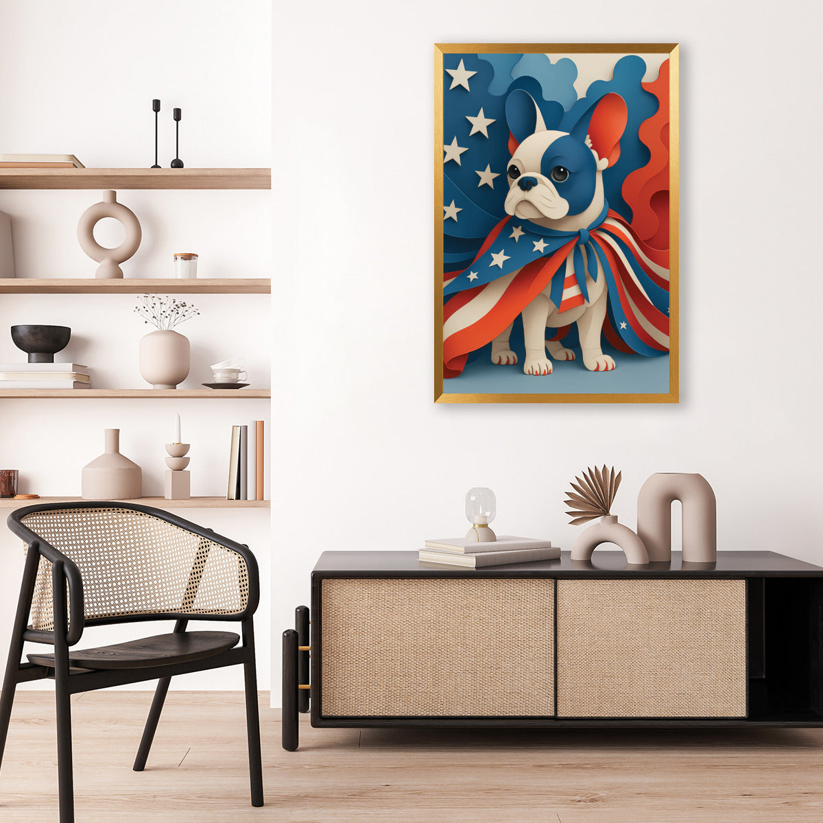 Cort French Bulldog Framed Poster for Frenchie Enthusiasts-fadou