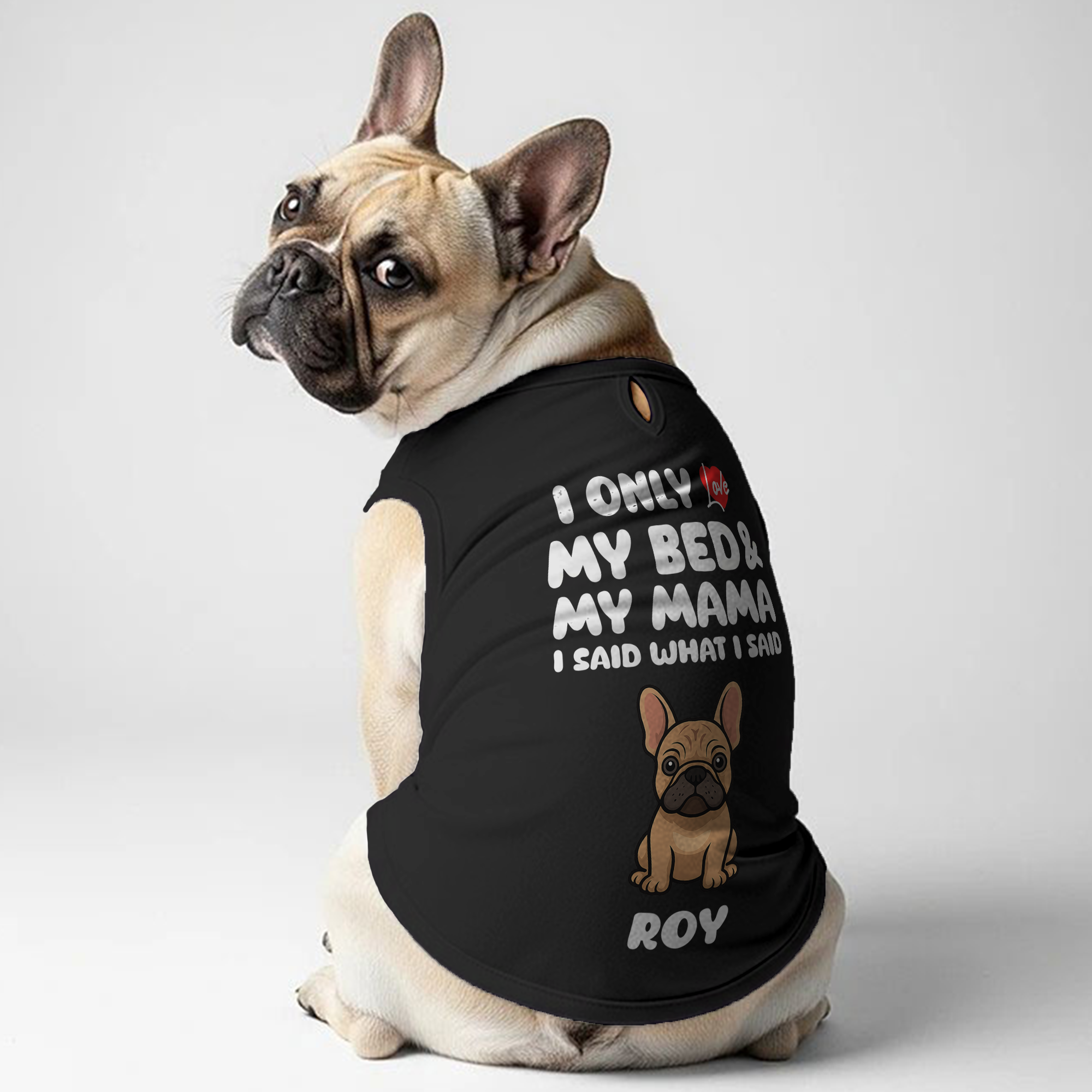 French Bulldog Personalized Cotton T-Shirt for Bulldog Owners-fadou