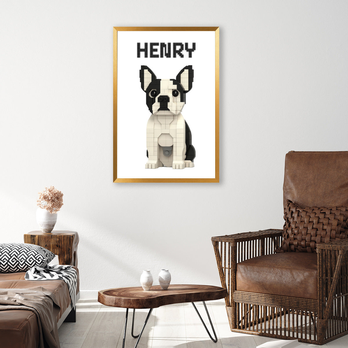 French Bulldog Personalized Canvas Wall Art for Dog Park Days-fadou