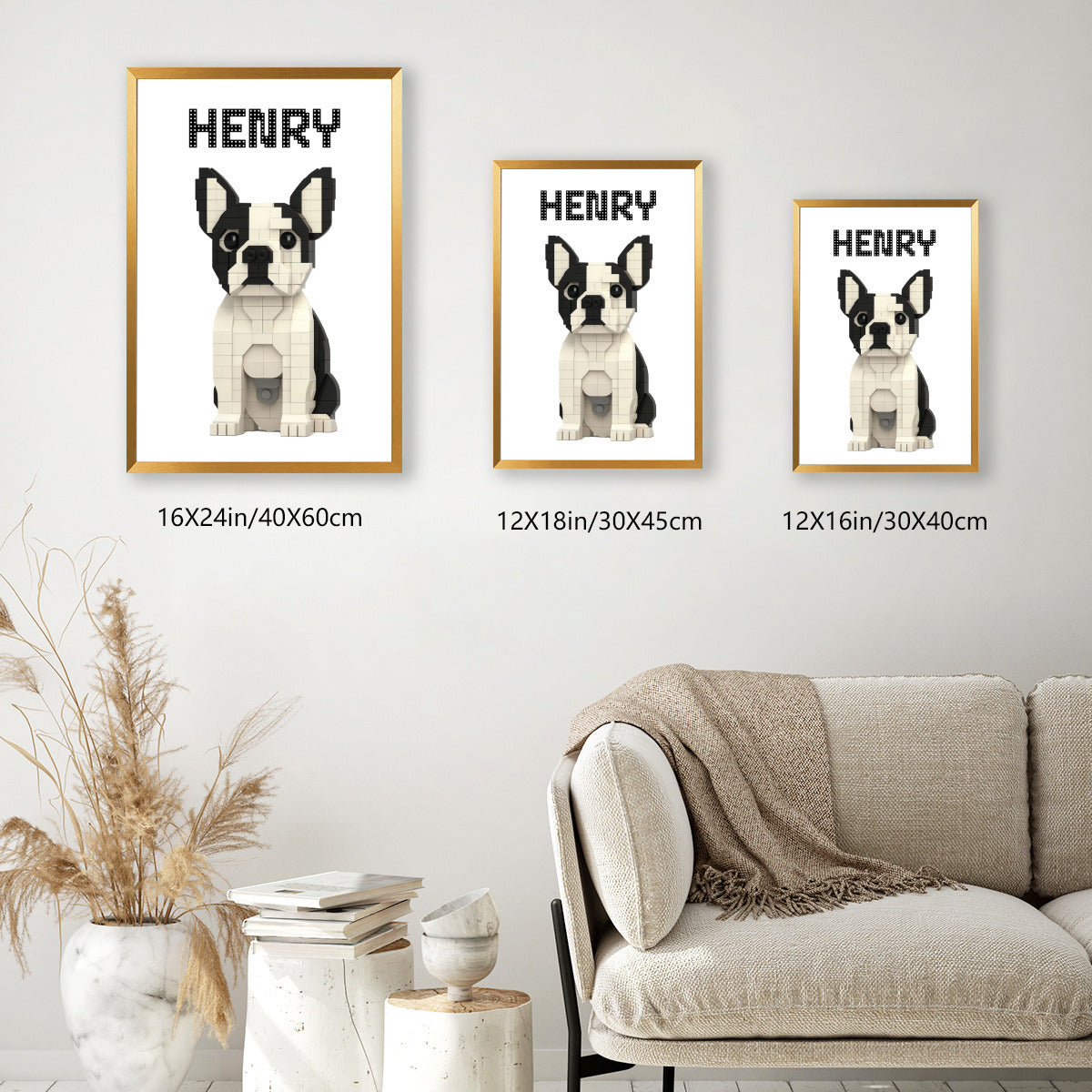 French Bulldog Personalized Canvas Wall Art for Dog Park Days-fadou