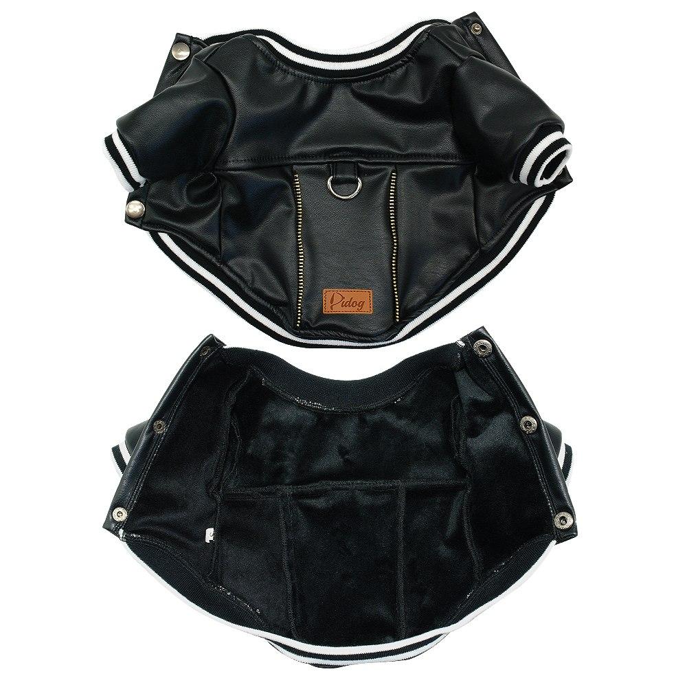 French Bulldog Leather Warm Outerwear for Travel Comfort-fadou