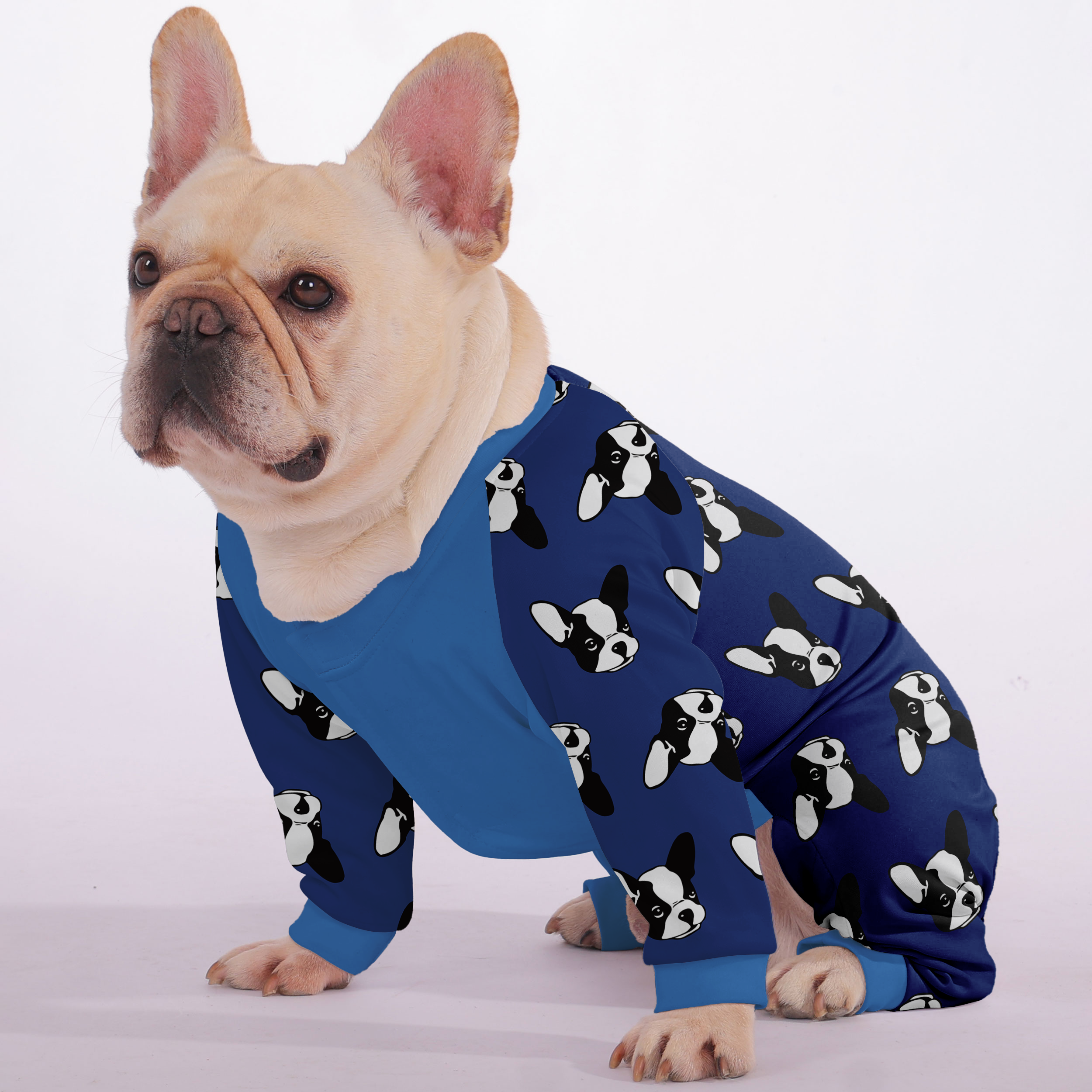 French Bulldog Stylish Pet Sleepwear for Flat-Face Breeds-fadou