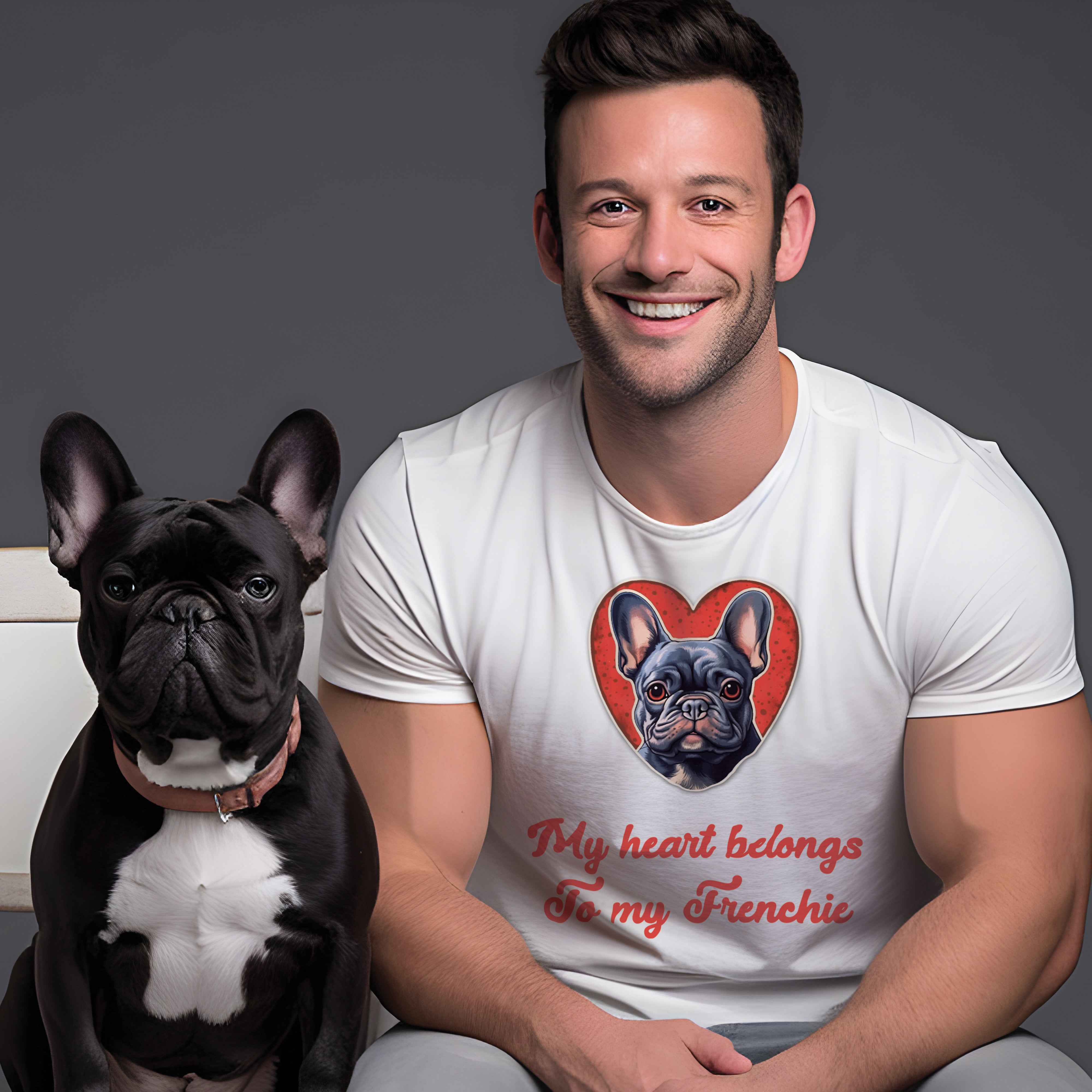 Frenchie Love - Unisex T-Shirt for Dog Lovers and Owners-fadou