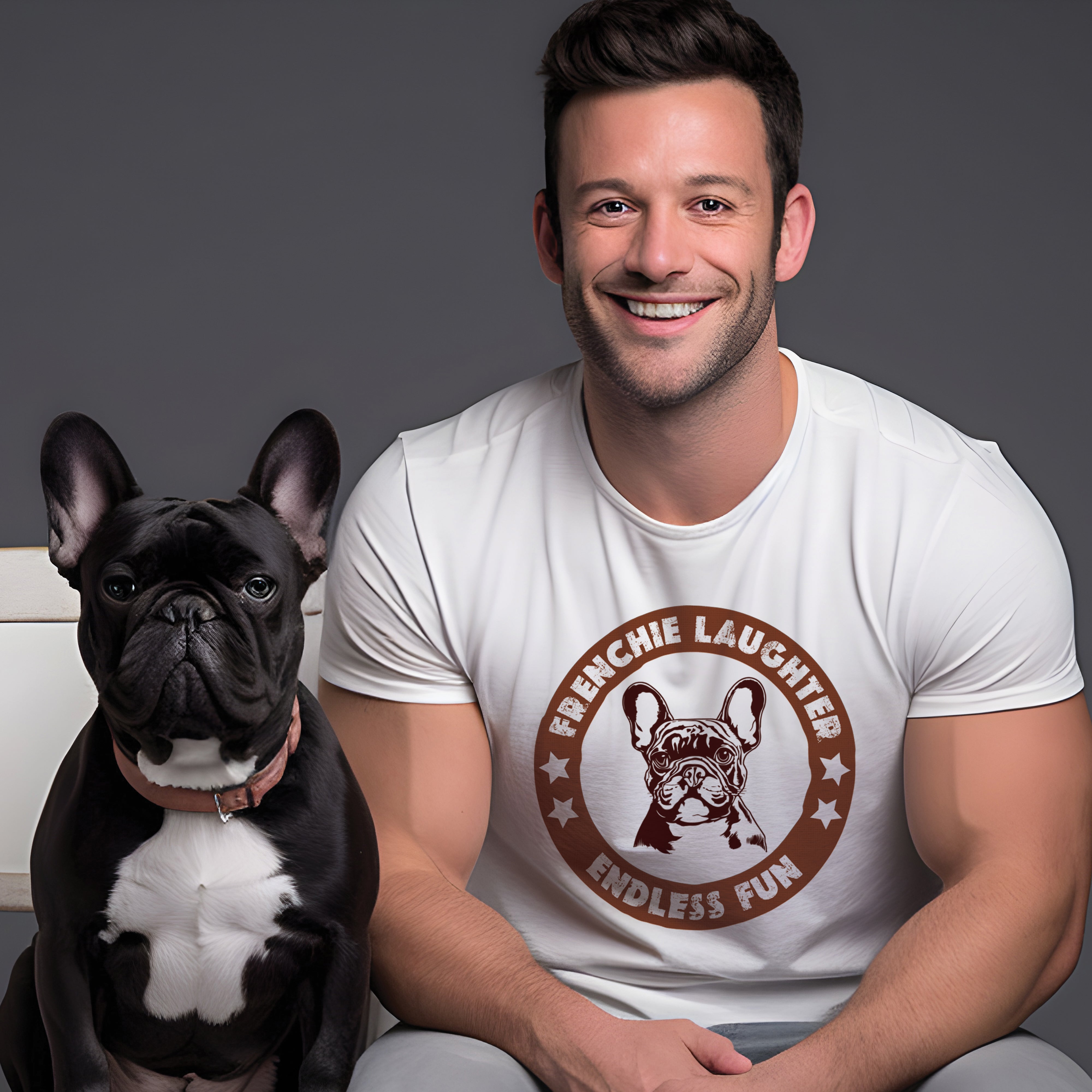 Fun Frenchie - Unisex T-Shirt for Dog Lovers and Owners-fadou