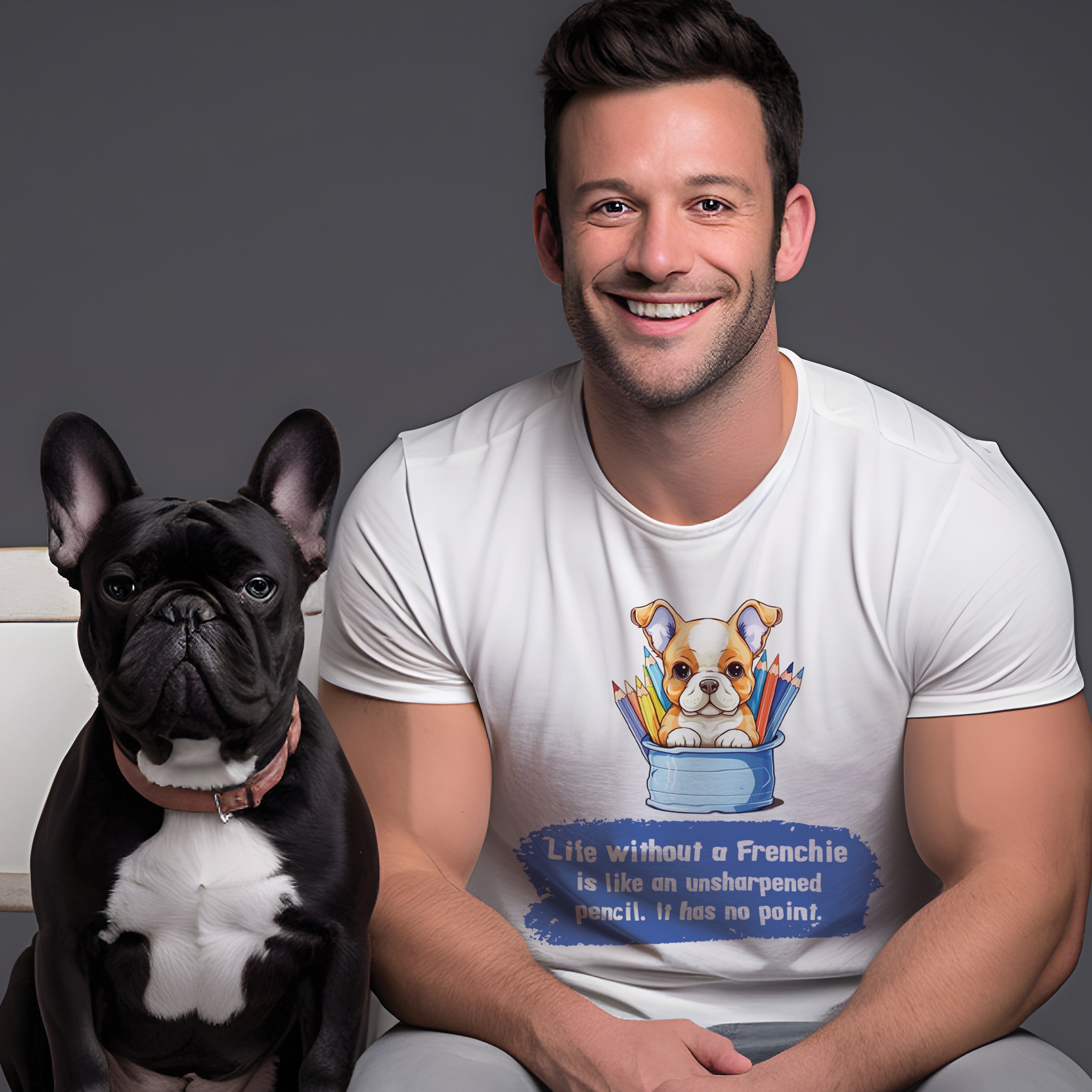 Elegant French Bulldog Unisex Shirt for Dog Moms & Dads-fadou