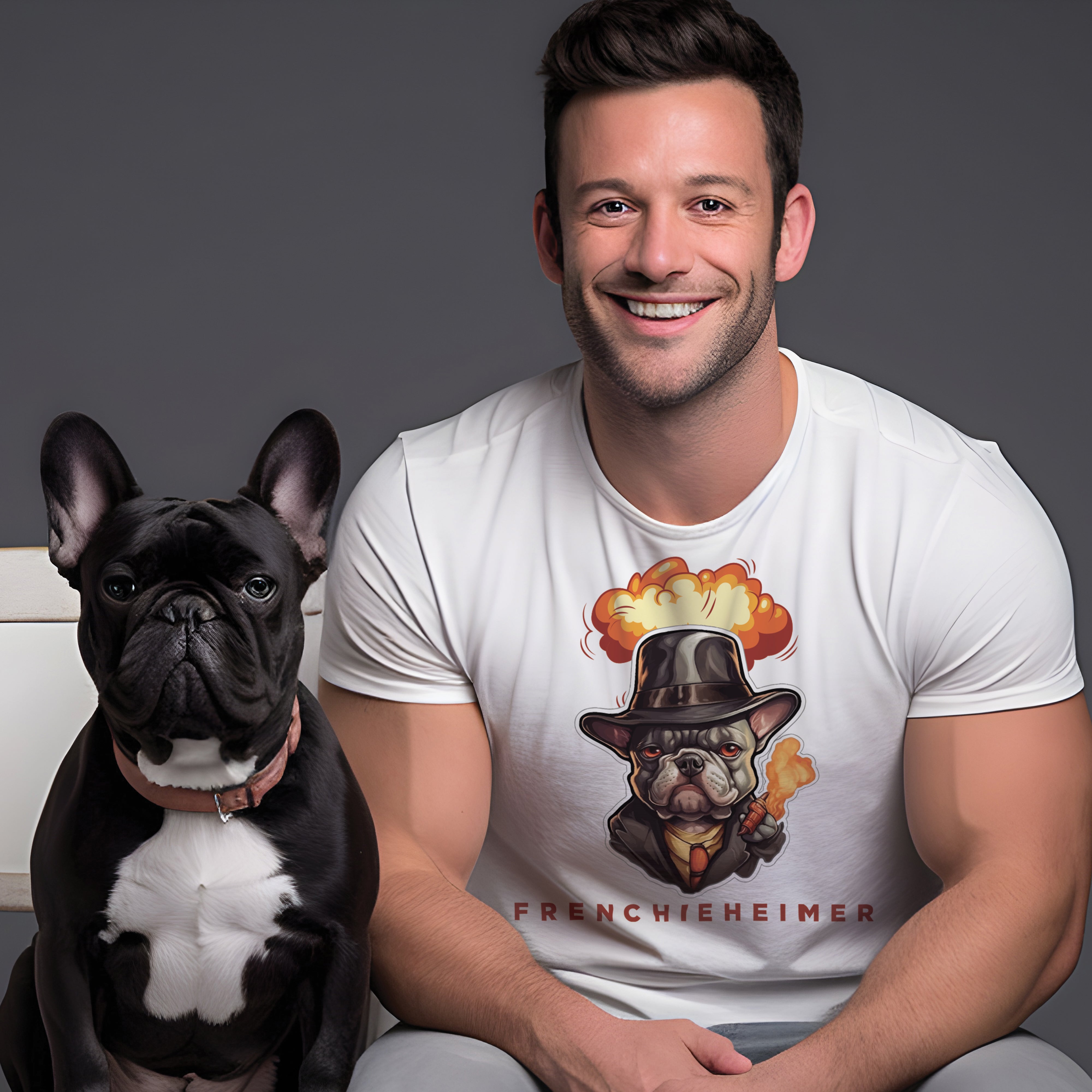 The Oppenheimer Version of Frenchie - Unisex T-Shirt for Bulldog Owners-fadou
