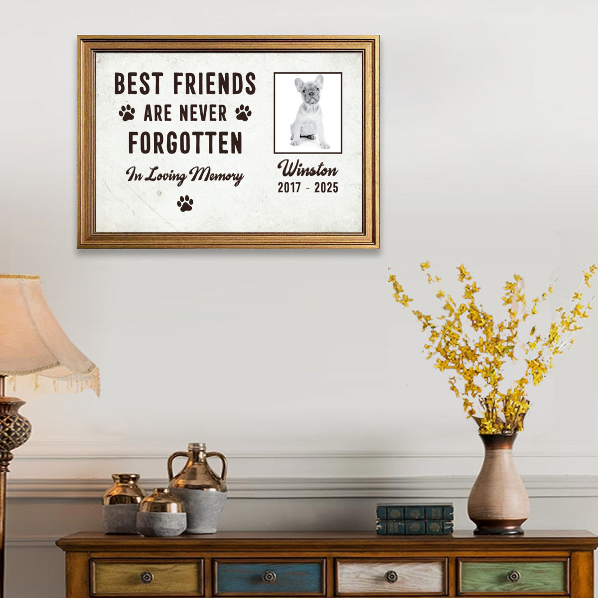 French Bulldog Personalized Canvas Wall Art for Pet Culture-fadou