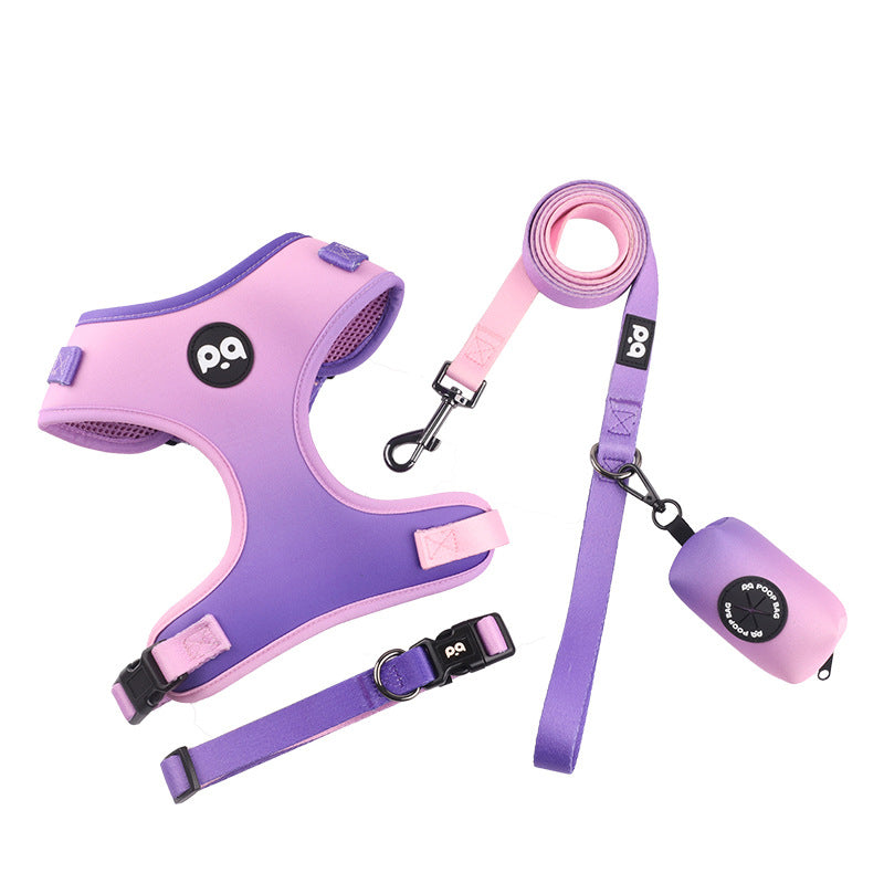 French Bulldog Adjustable Chest Harness for Outdoor Adventures-fadou