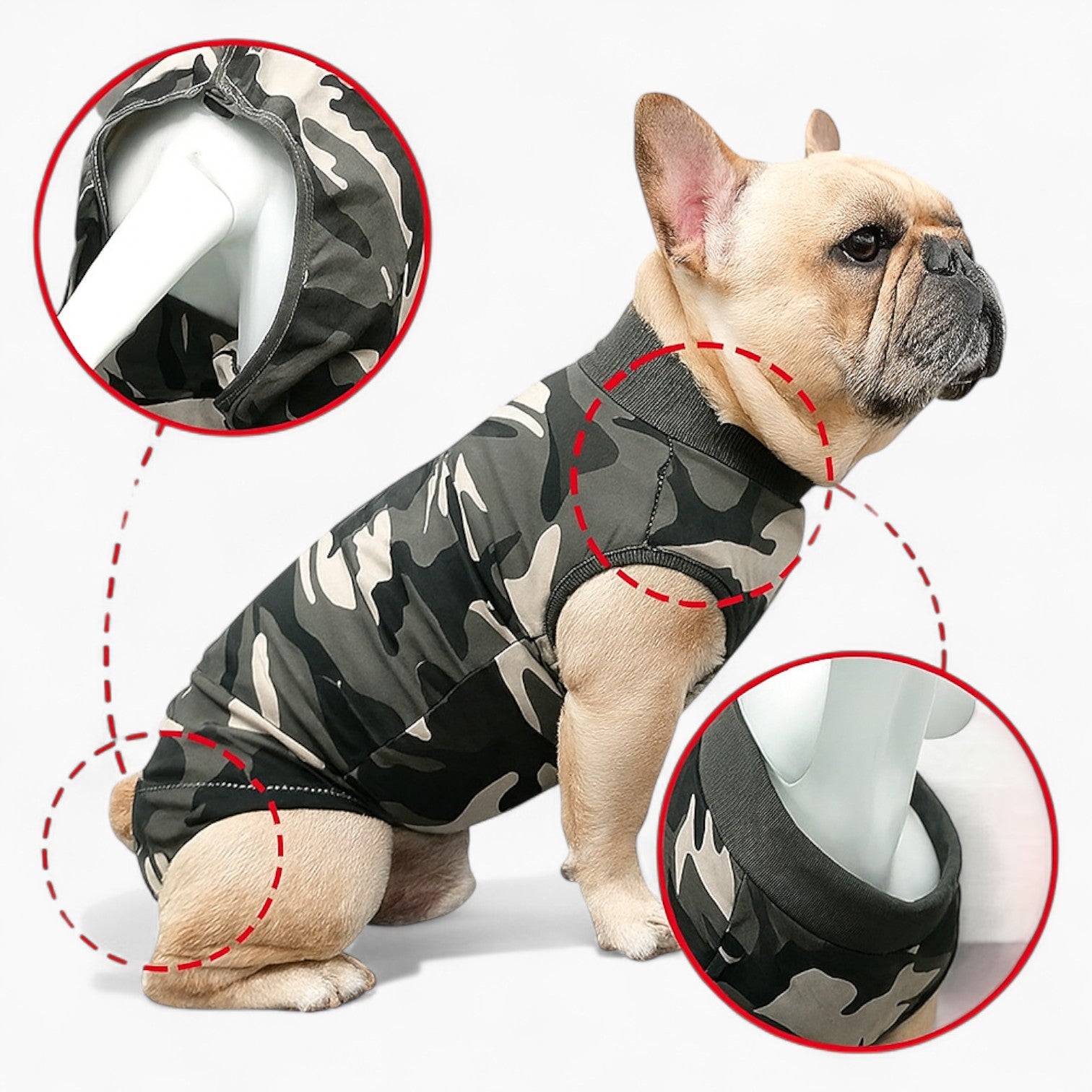 French Bulldog Absorbent Underwear for Short-Nosed Dogs-fadou