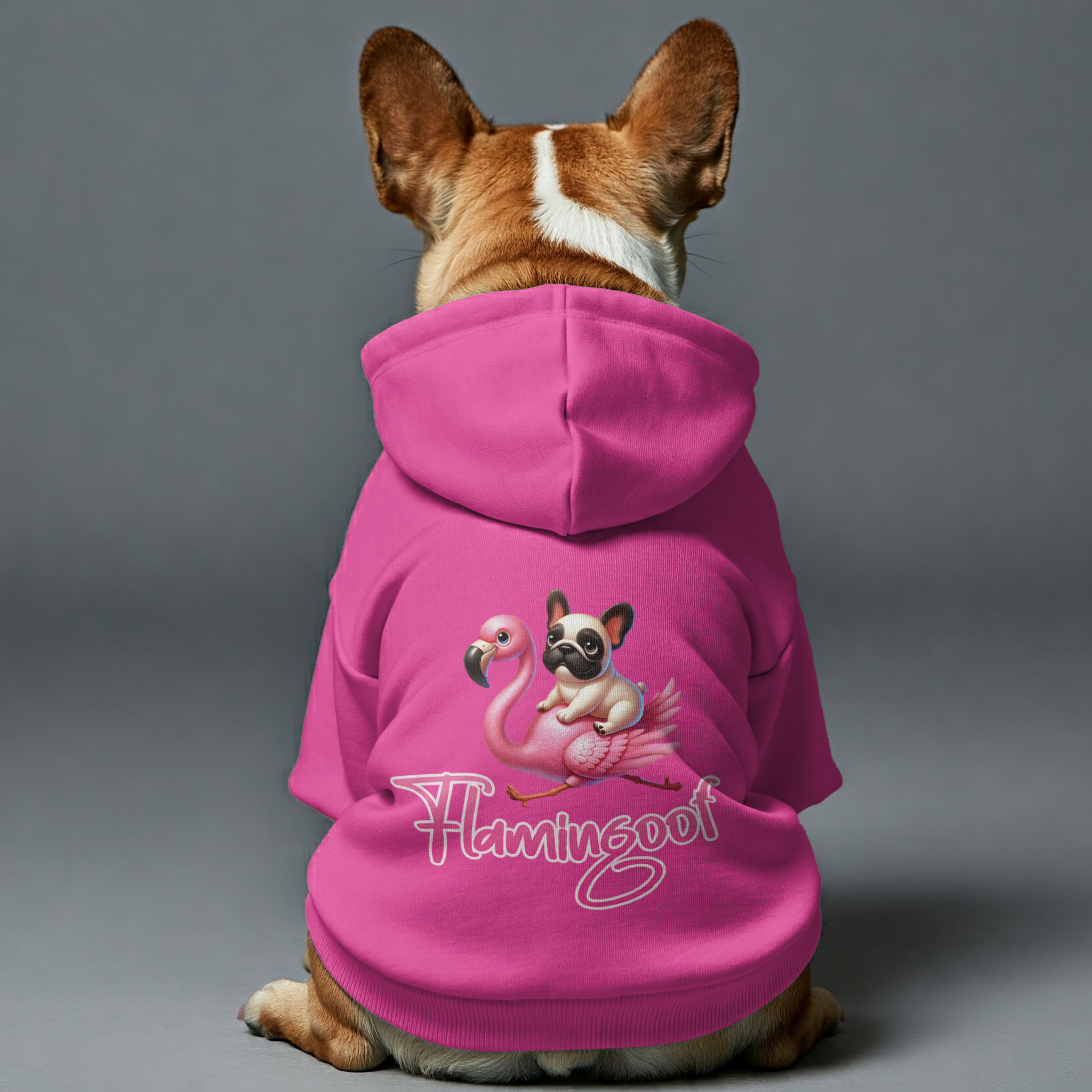 Flamingoof French Bulldog Dog Hoodie for French Bulldogs-fadou