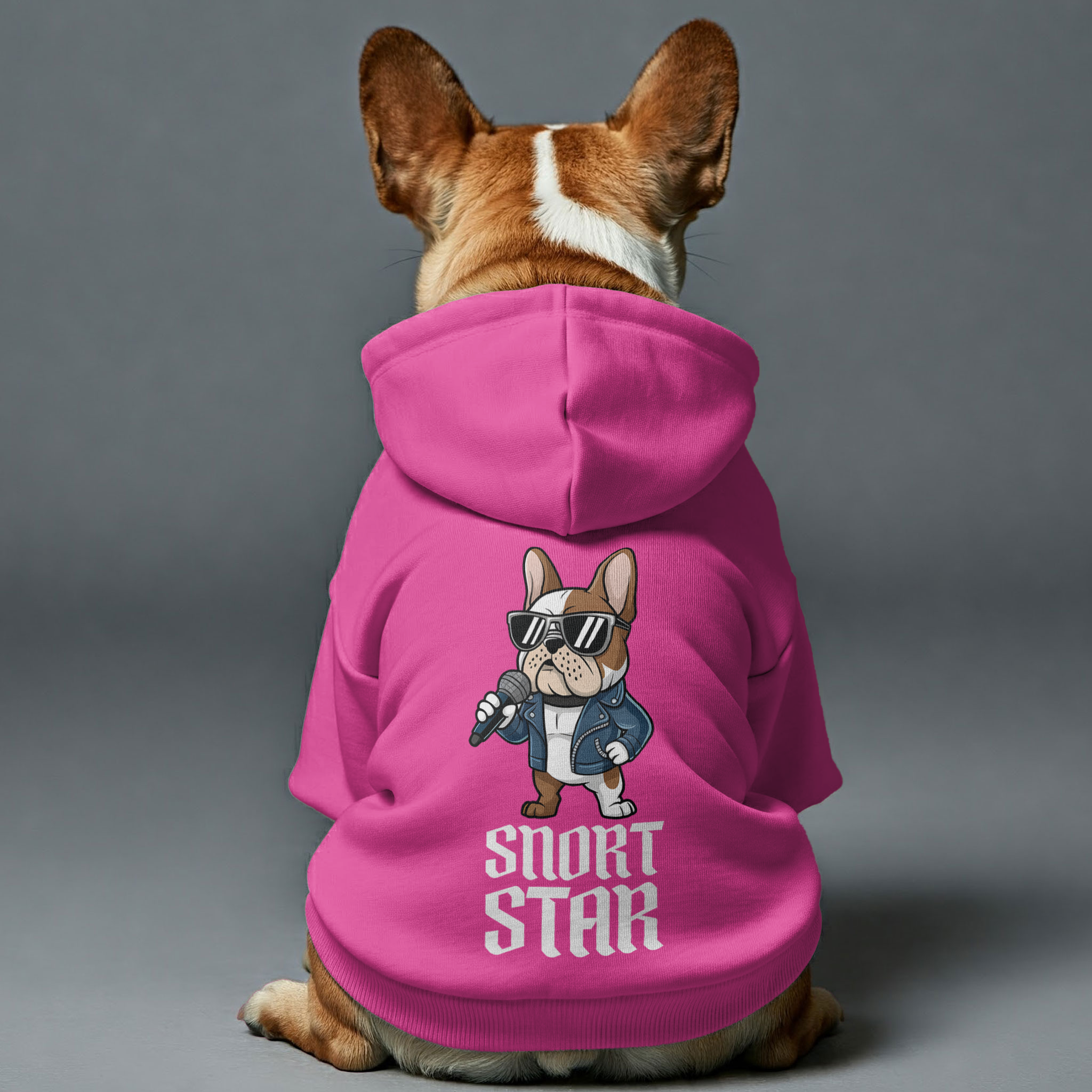 Snort French Bulldog Fleece Hoodie for Training Sessions-fadou