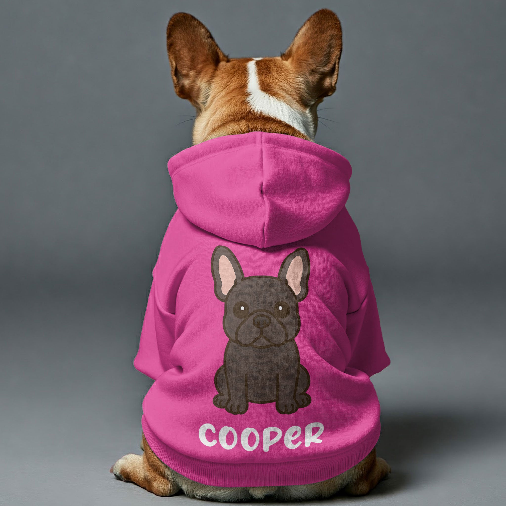 French Bulldog Stylish Fleece Hoodie for Outdoor Adventures-fadou