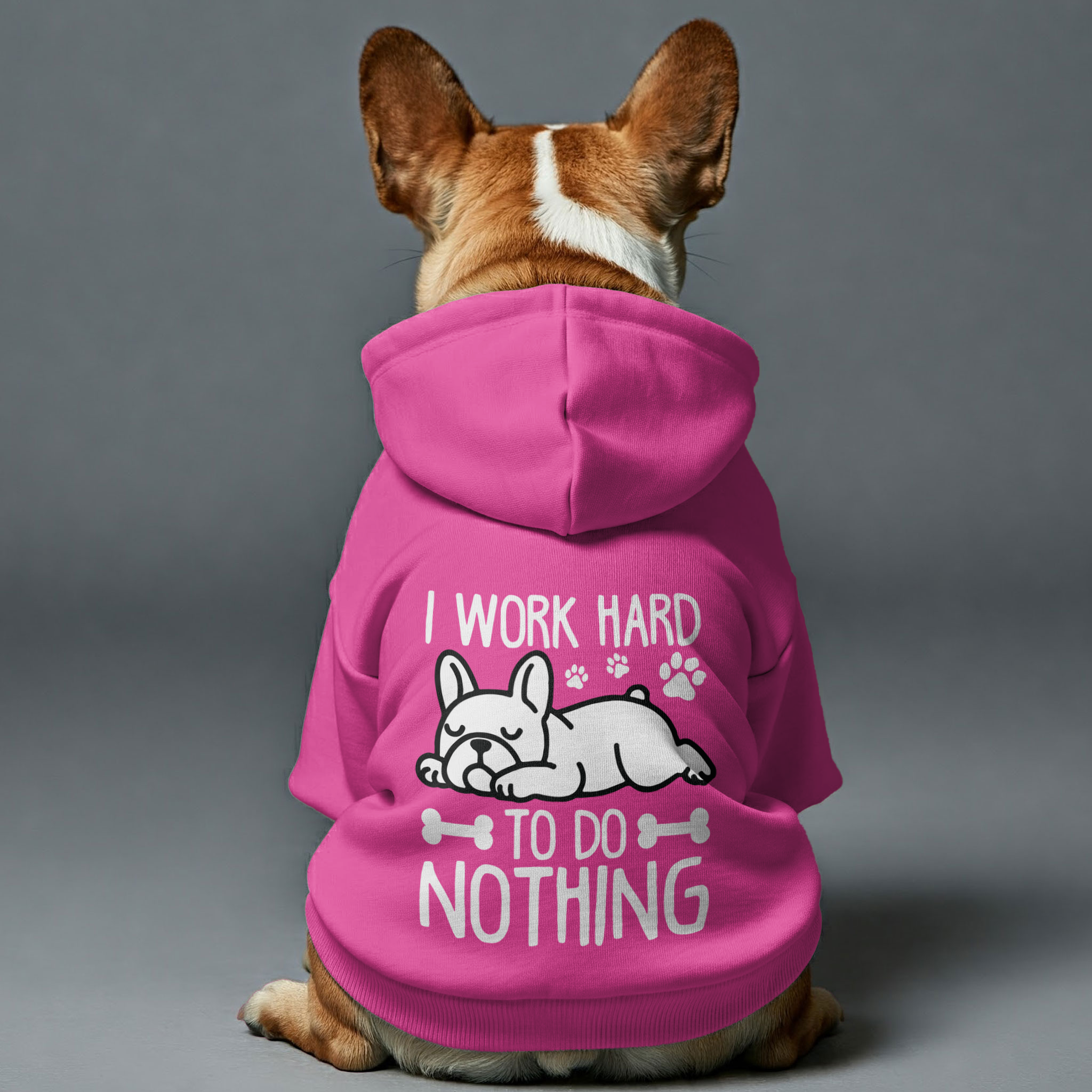 French Bulldog Funny Cozy Hoodie for Outdoor Adventures-fadou