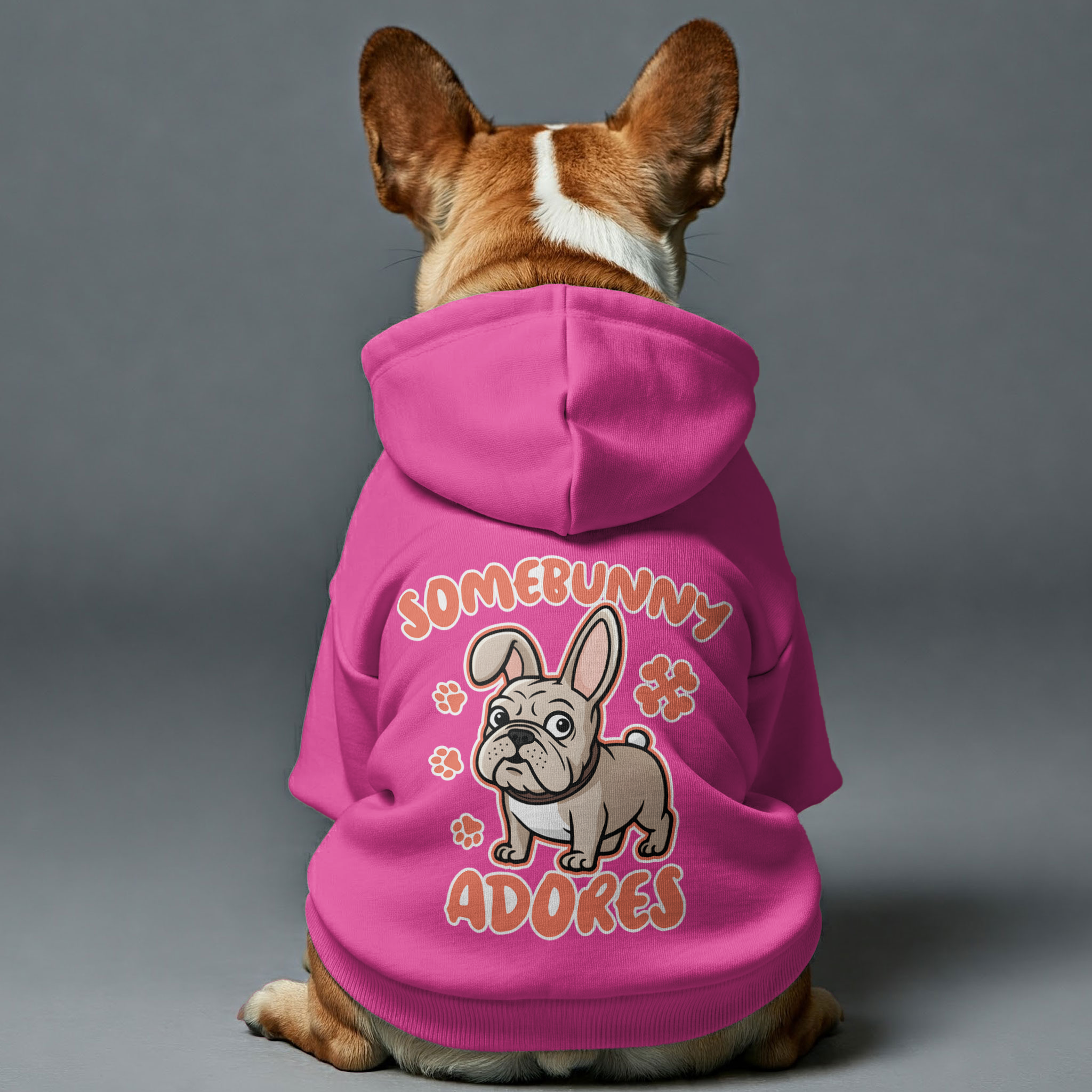 Somebunny French Bulldog Dog Hoodie for French Bulldogs-fadou