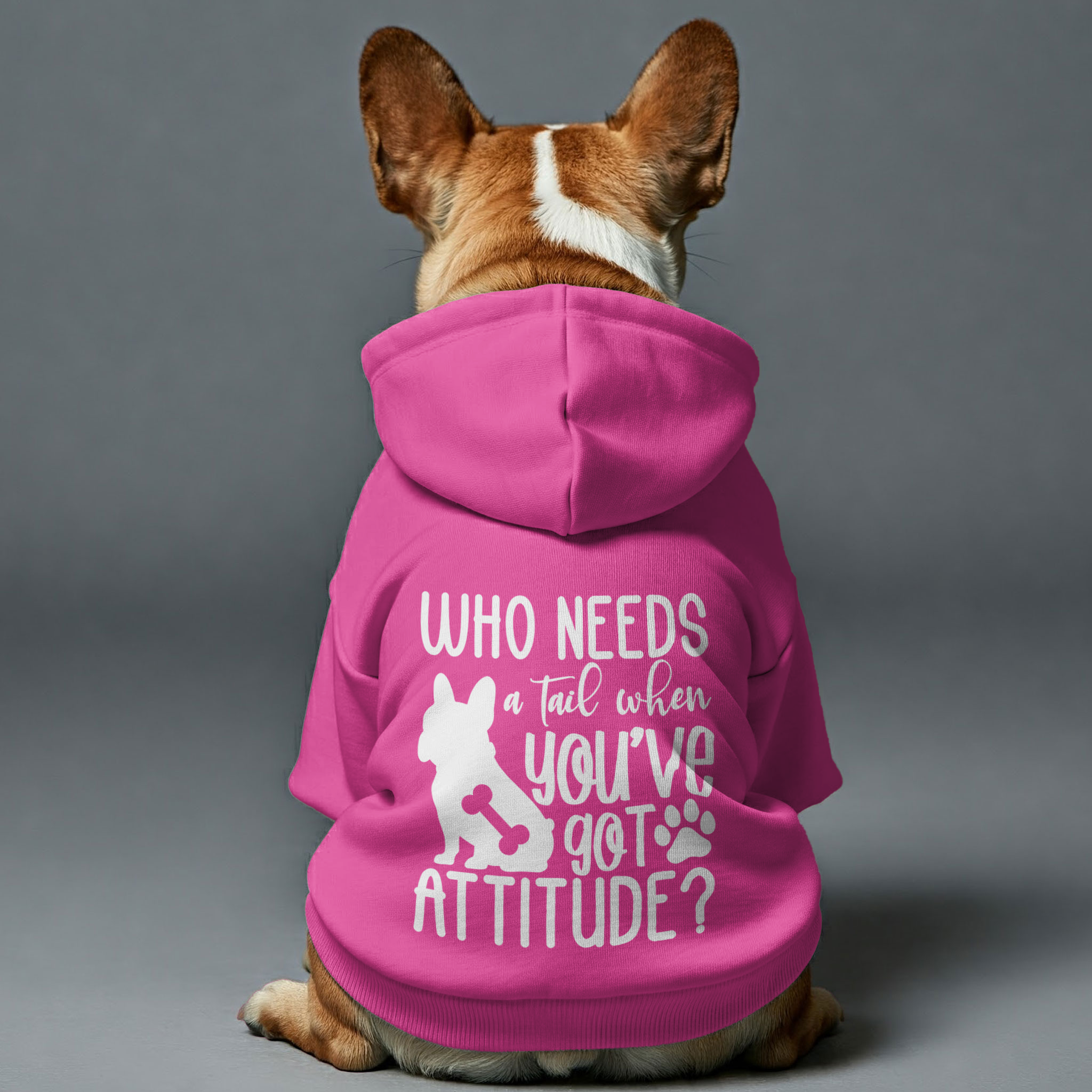 Who French Bulldog Fleece Hoodie for Brachycephalic Dogs-fadou