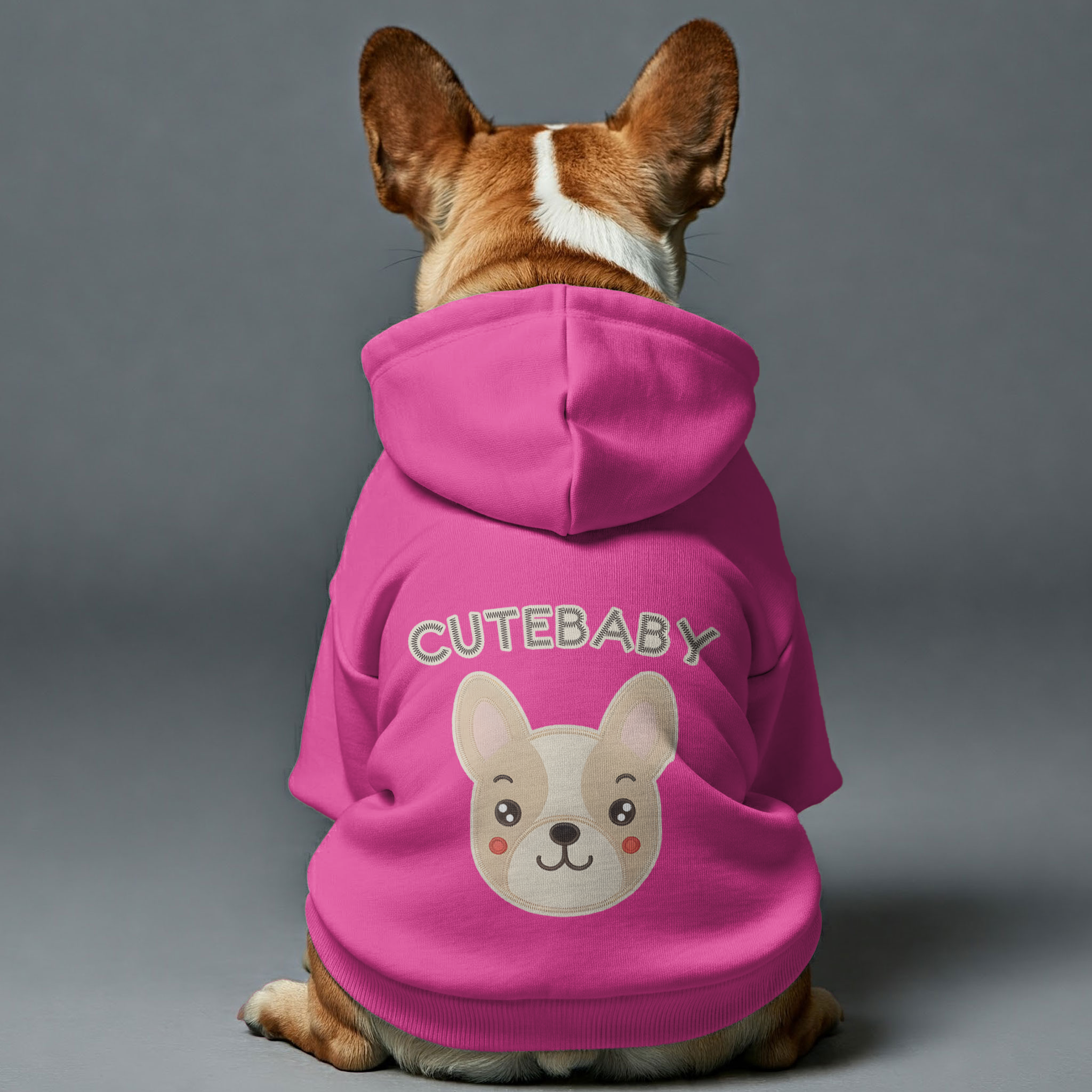 French Bulldog Personalized Cozy Hoodie for Stocky Dogs-fadou