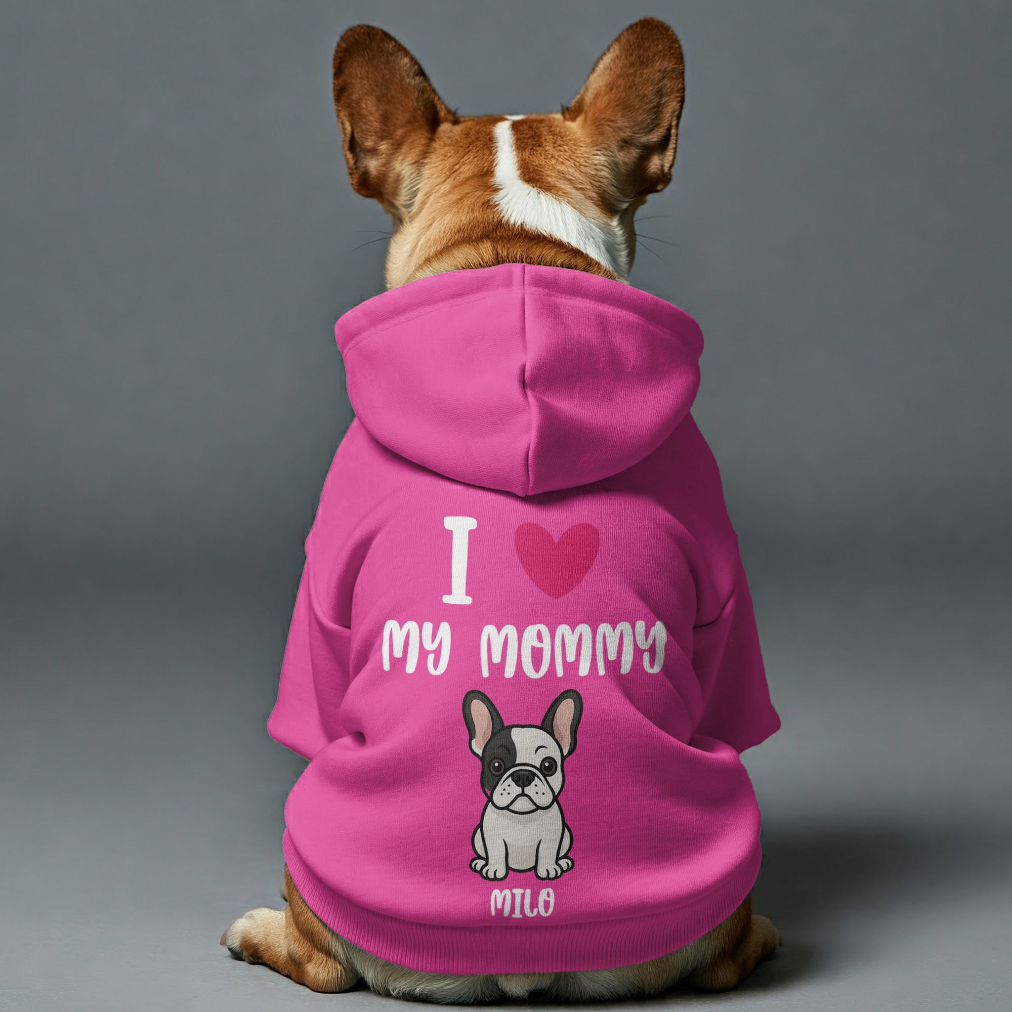 My Mommy - Personalized French Bulldog Hoodies for French Bulldogs-fadou