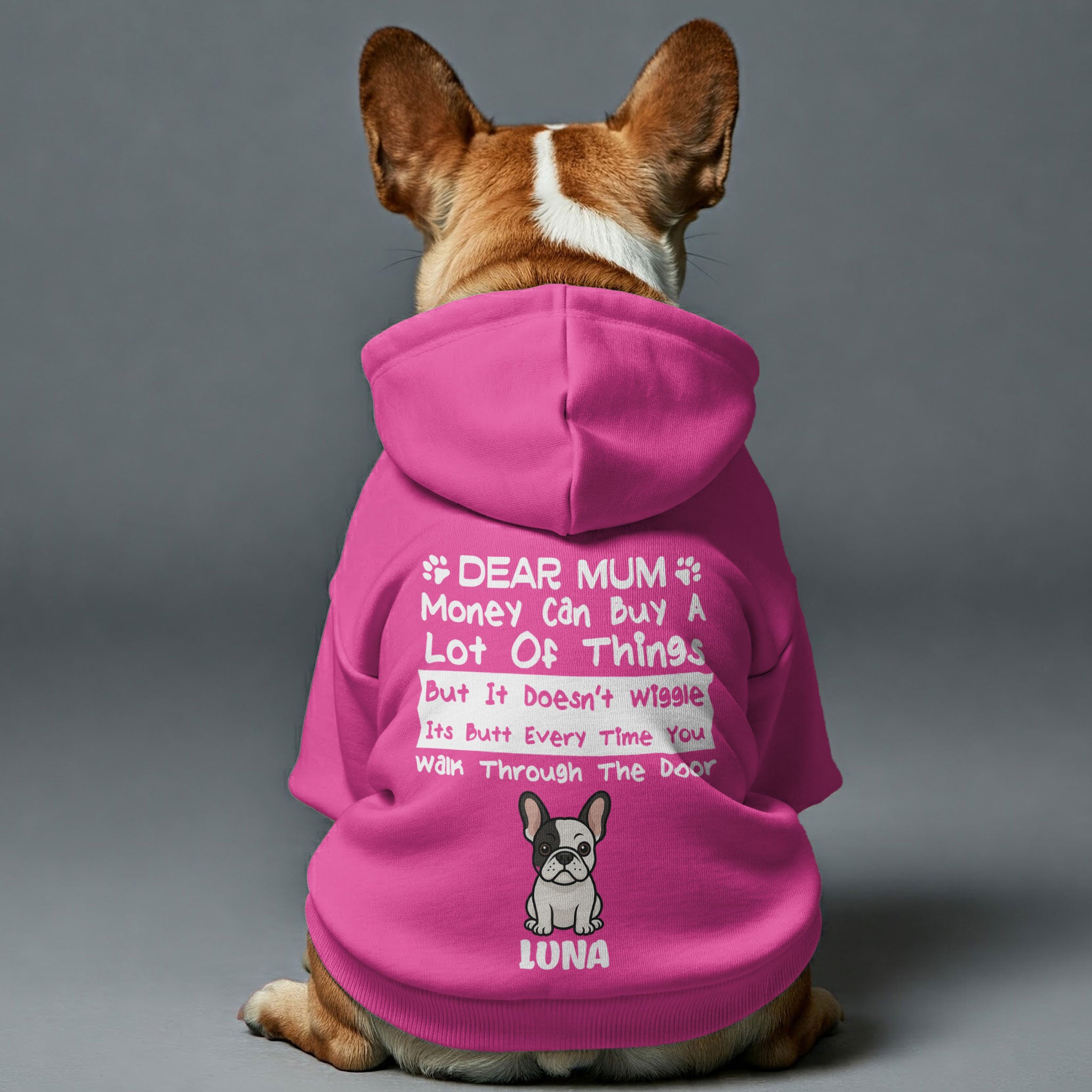 French Bulldog Cotton Pet Sweatshirt for Travel Comfort-fadou