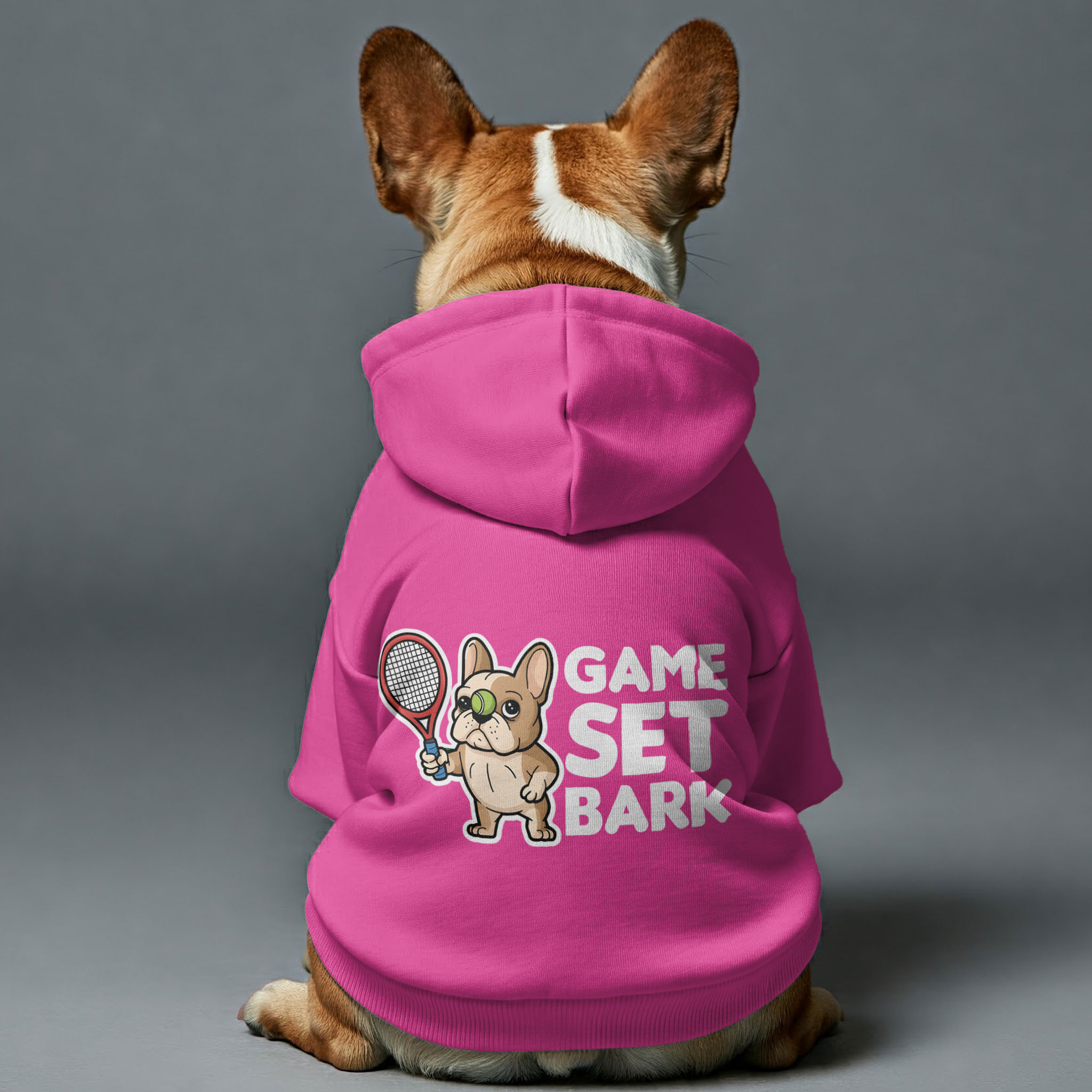 Frenchie Personalized Fleece Hoodie for Short-Nosed Dogs-fadou