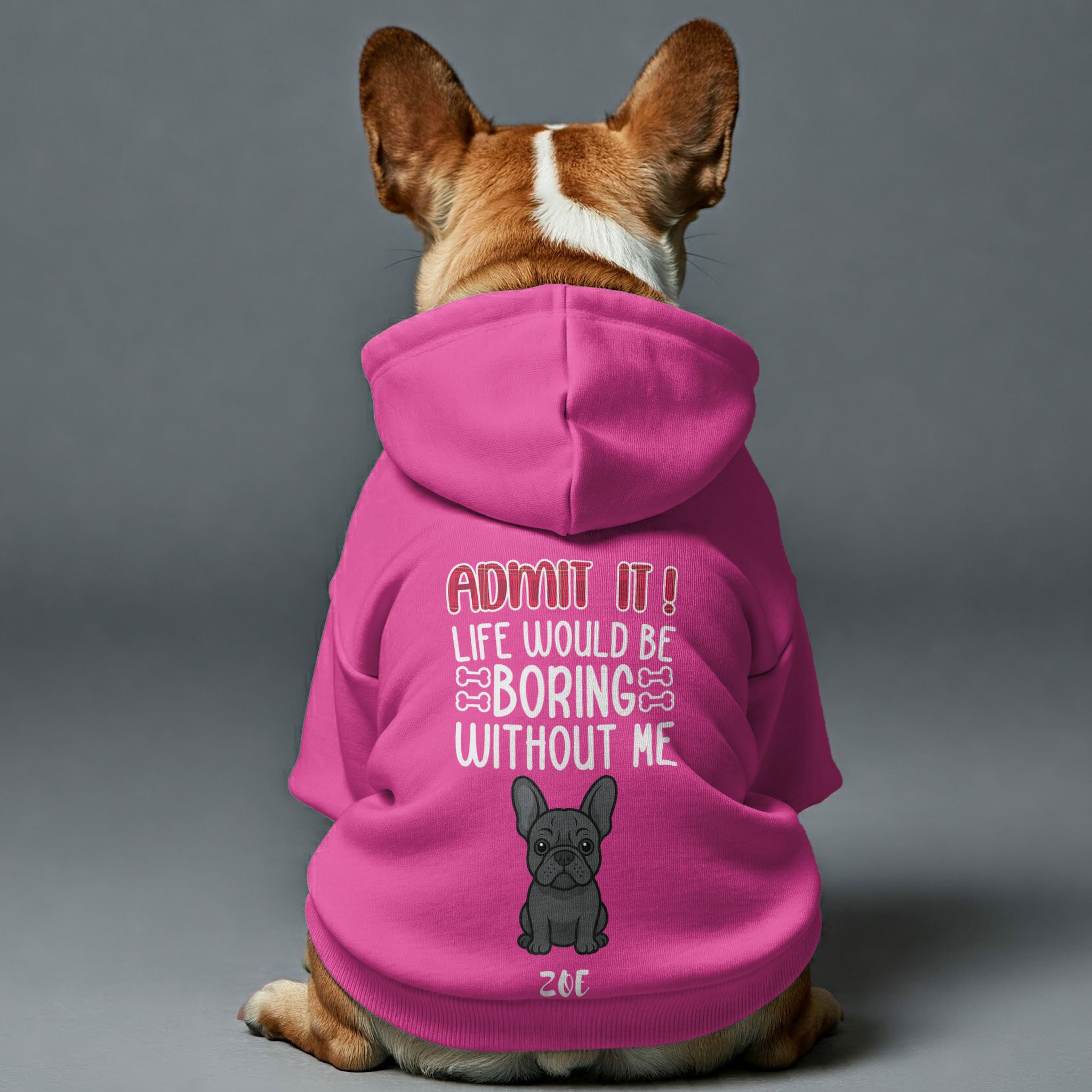 French Bulldog Cozy Pet Sweatshirt for Short-Nosed Dogs-fadou
