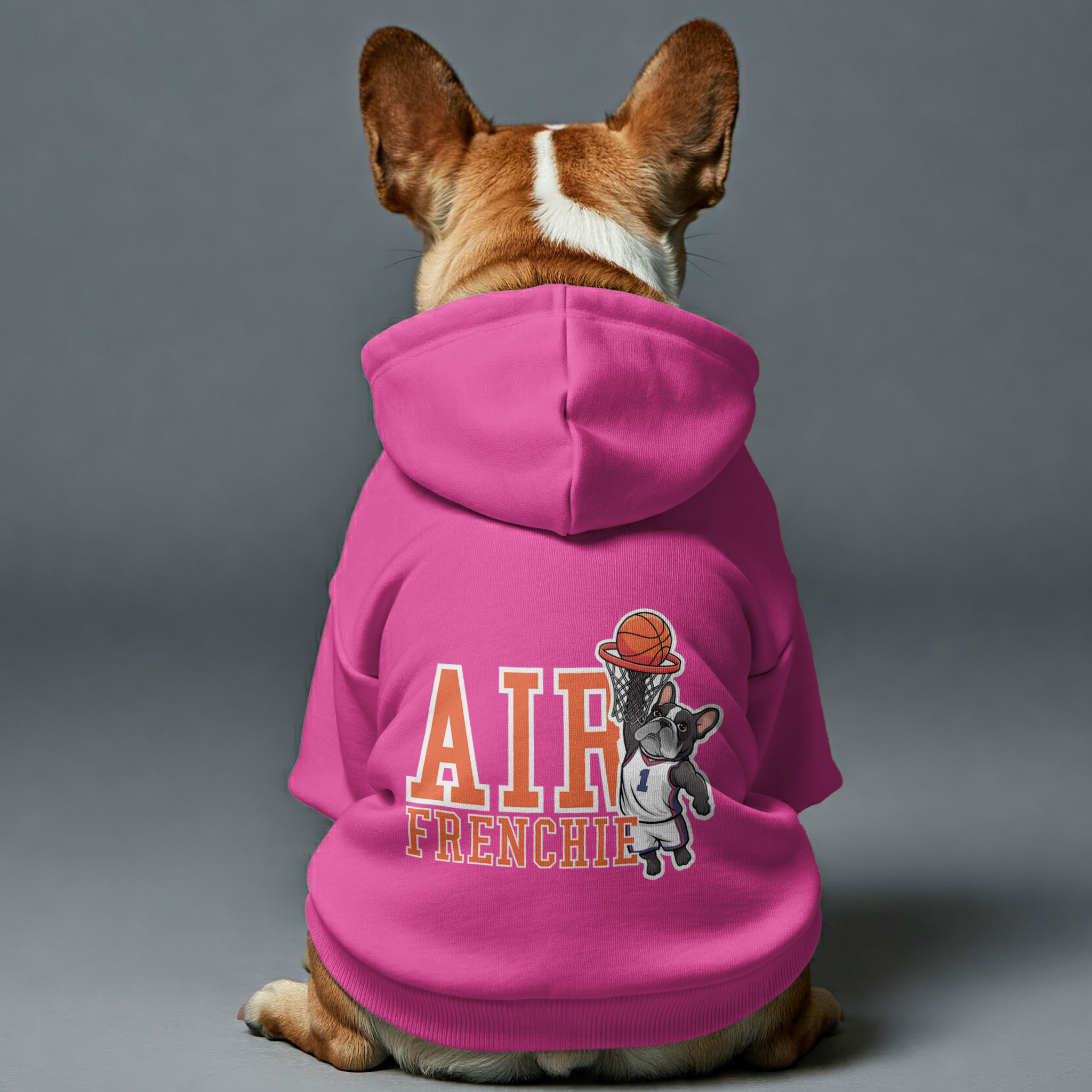 French Bulldog Cozy Fleece Hoodie for Outdoor Adventures-fadou