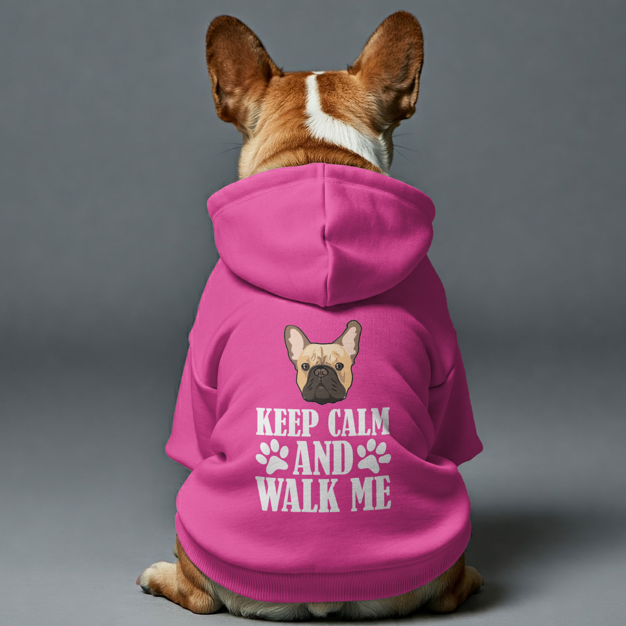 Keep Calm and Walk with Me - Personalized French for French Bulldogs-fadou