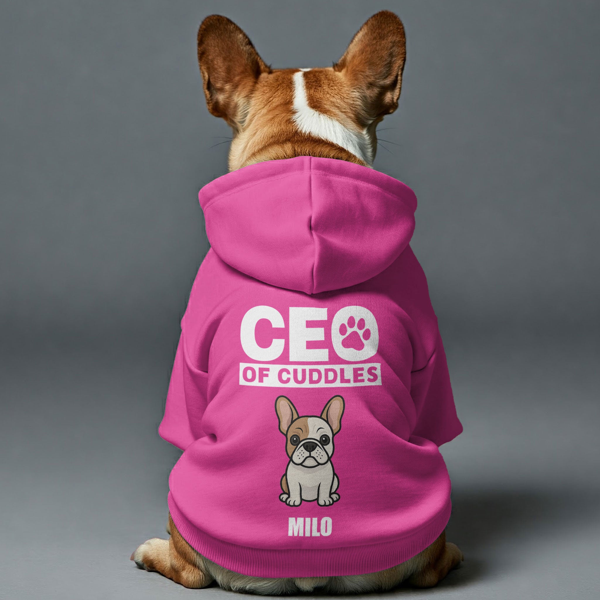 Frenchie Personalized Dog Hoodie for Brachycephalic Dogs-fadou