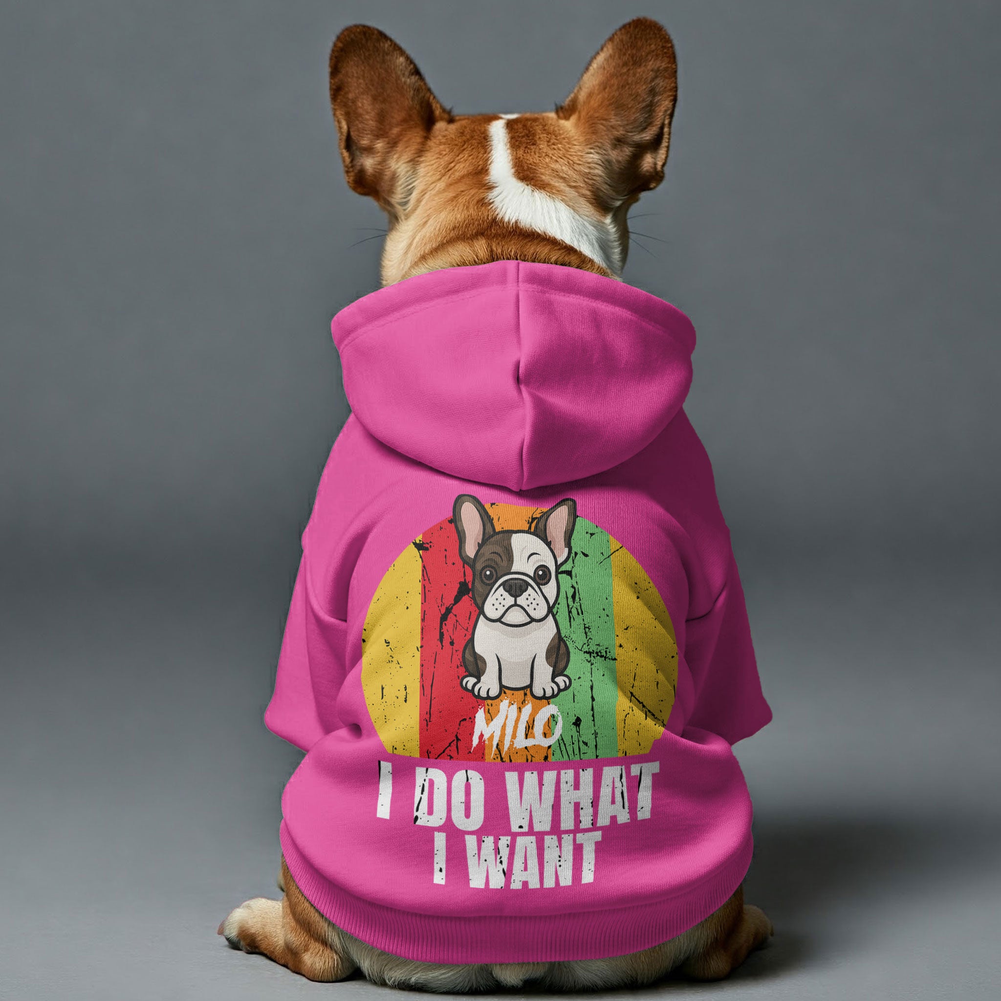 French Bulldog Personalized Fleece Hoodie for Travel Comfort-fadou