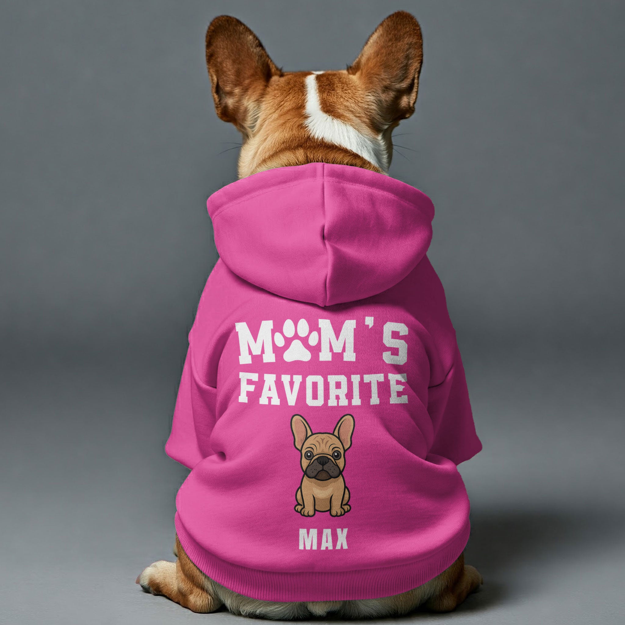 French Bulldog Cotton Fleece Hoodie for Flat-Face Breeds-fadou