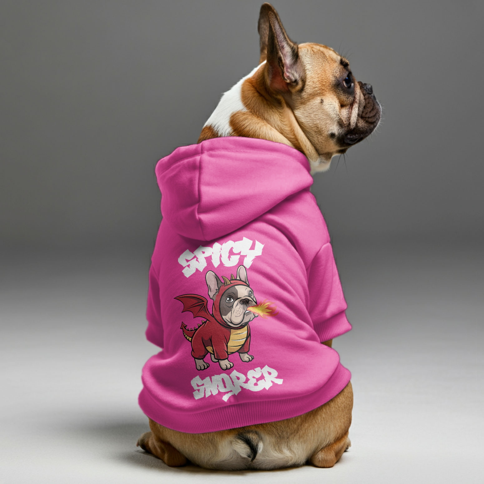 Spicy French Bulldog Fleece Hoodie for Training Sessions-fadou