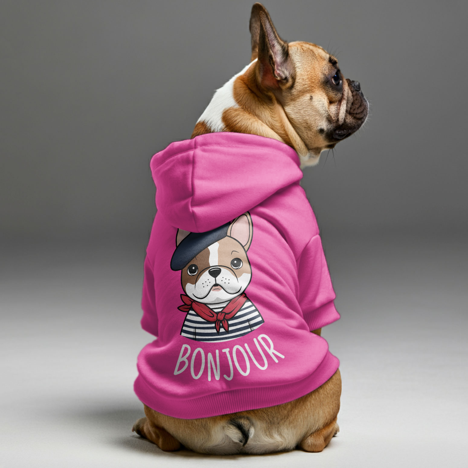 Personalized Cozy Fleece Hoodie for Brachycephalic Dogs-fadou