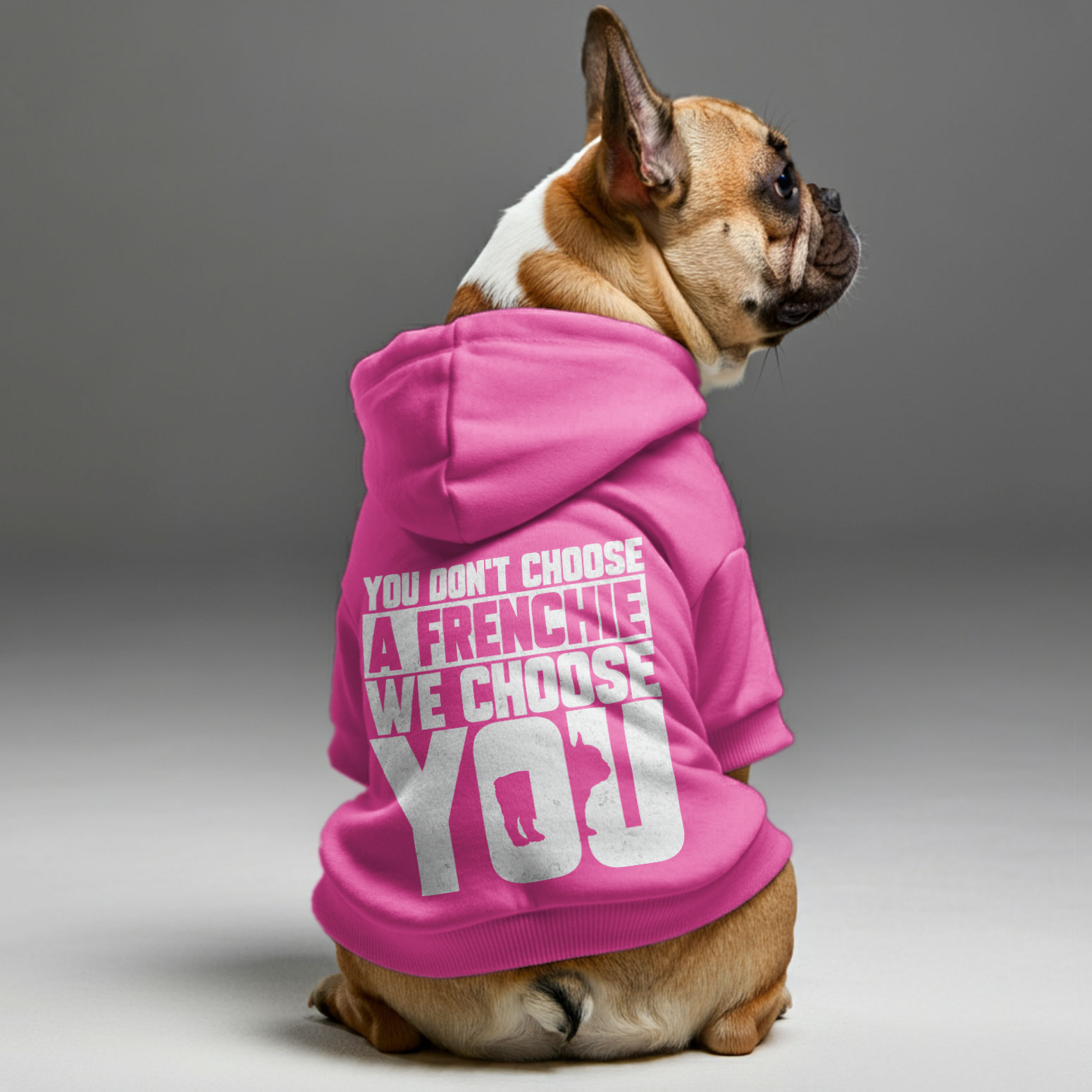 You French Bulldog Fleece Hoodie for Outdoor Adventures-fadou