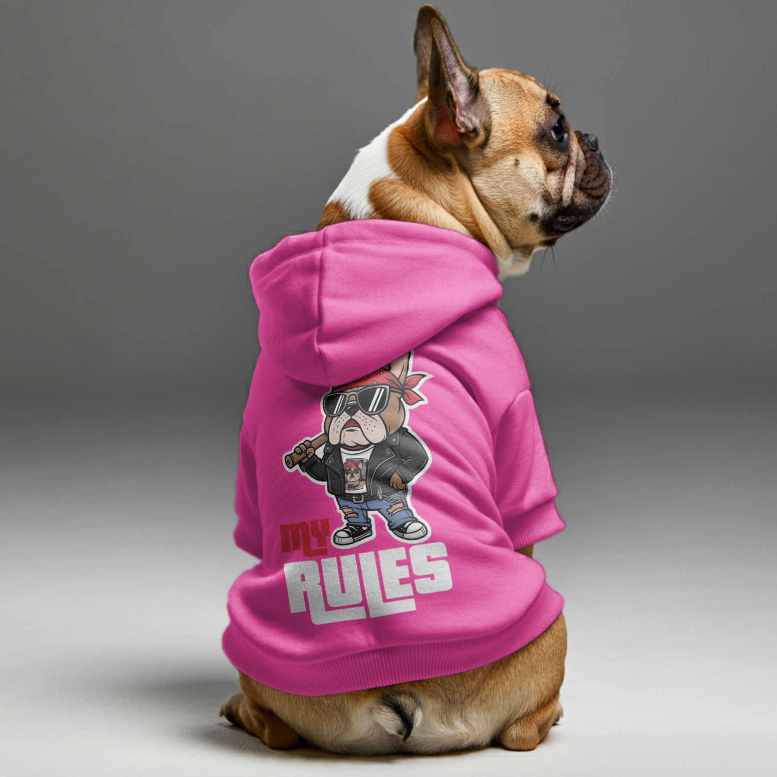 French Bulldog Funny Pet Sweatshirt for Flat-Face Breeds-fadou