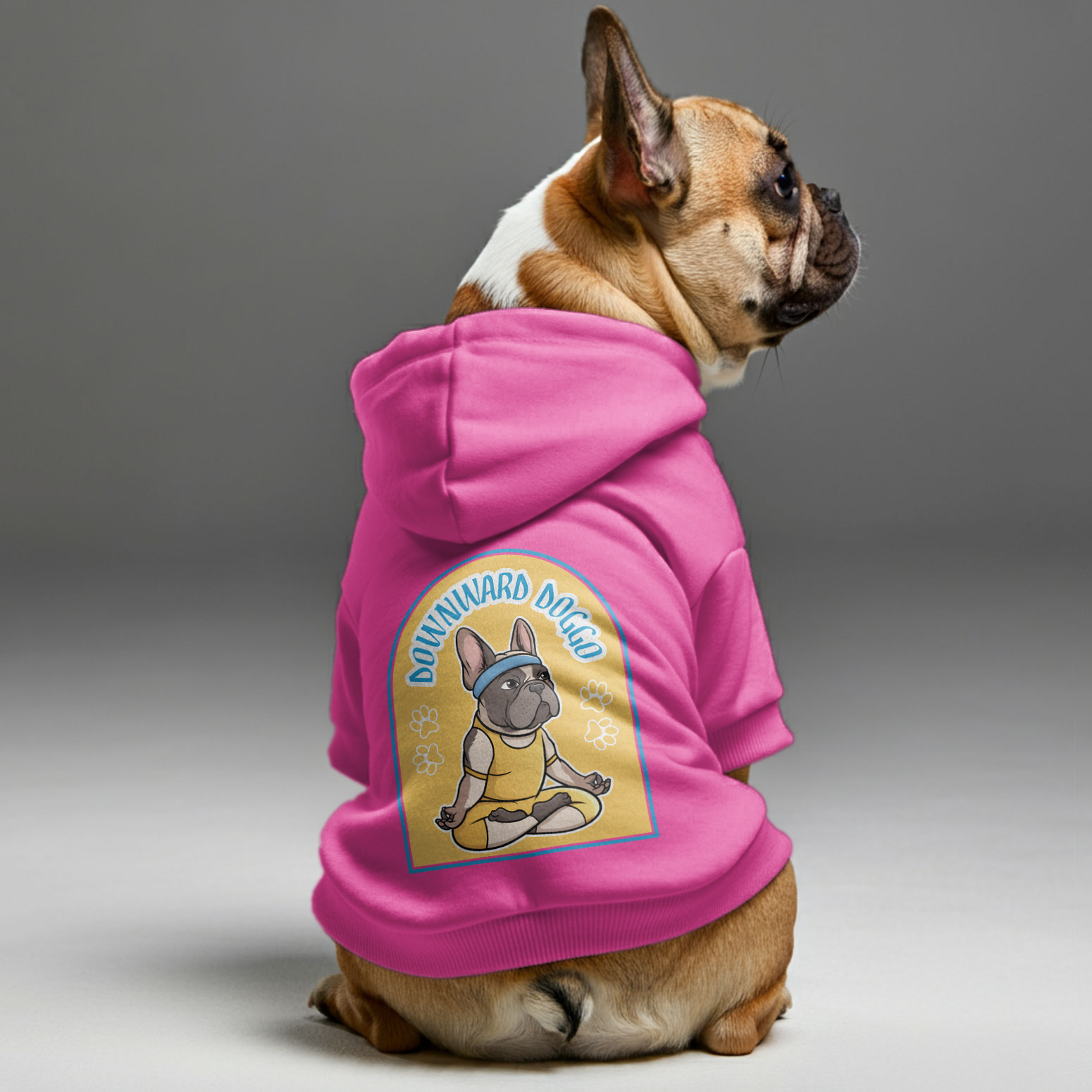French Bulldog Personalized Fleece Hoodie for Daily Walks-fadou
