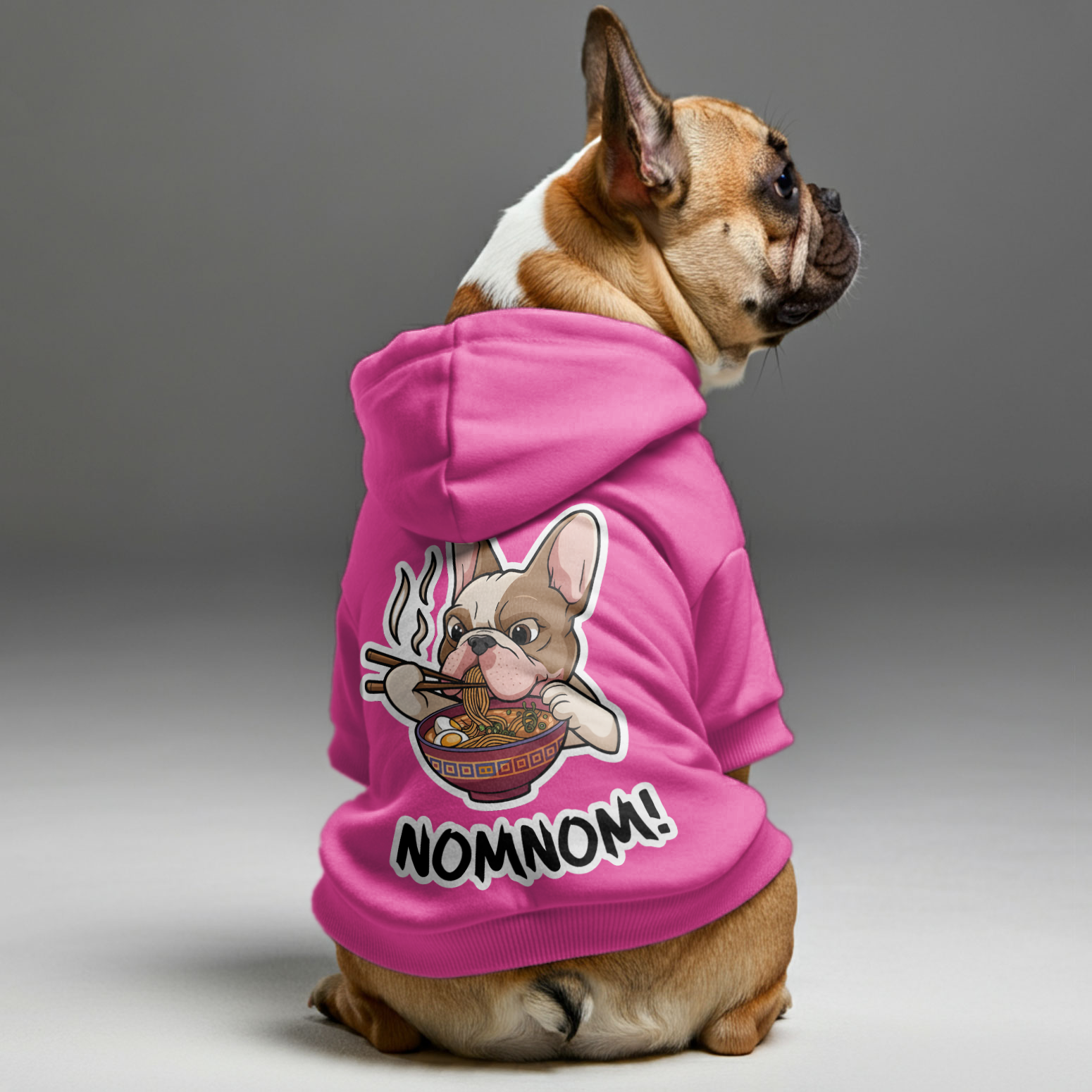French Bulldog Funny Fleece Hoodie for Short-Nosed Dogs-fadou