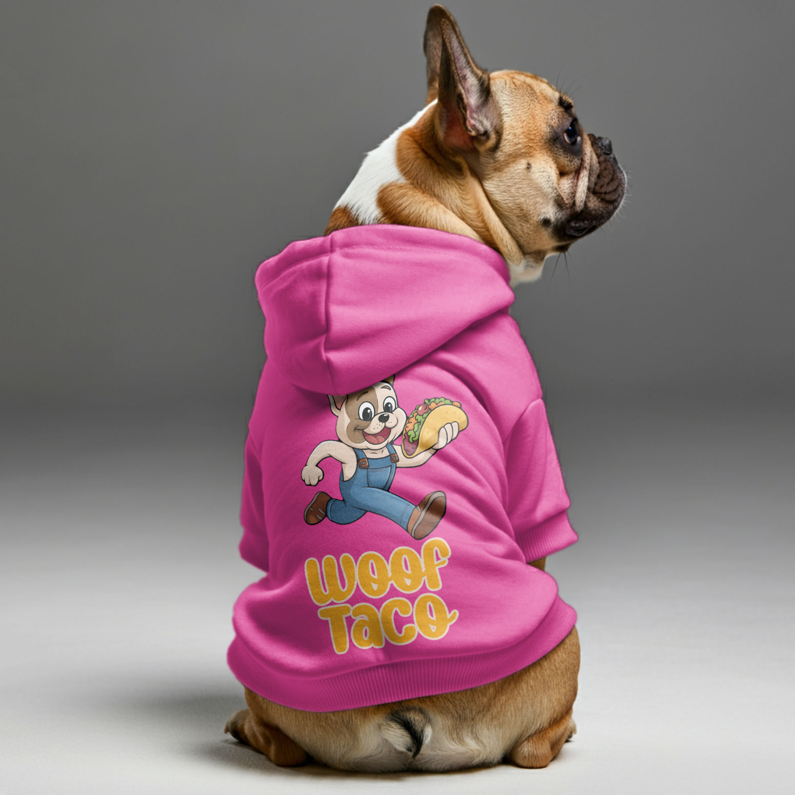 Woof French Bulldog Pet Sweatshirt for Training Sessions-fadou