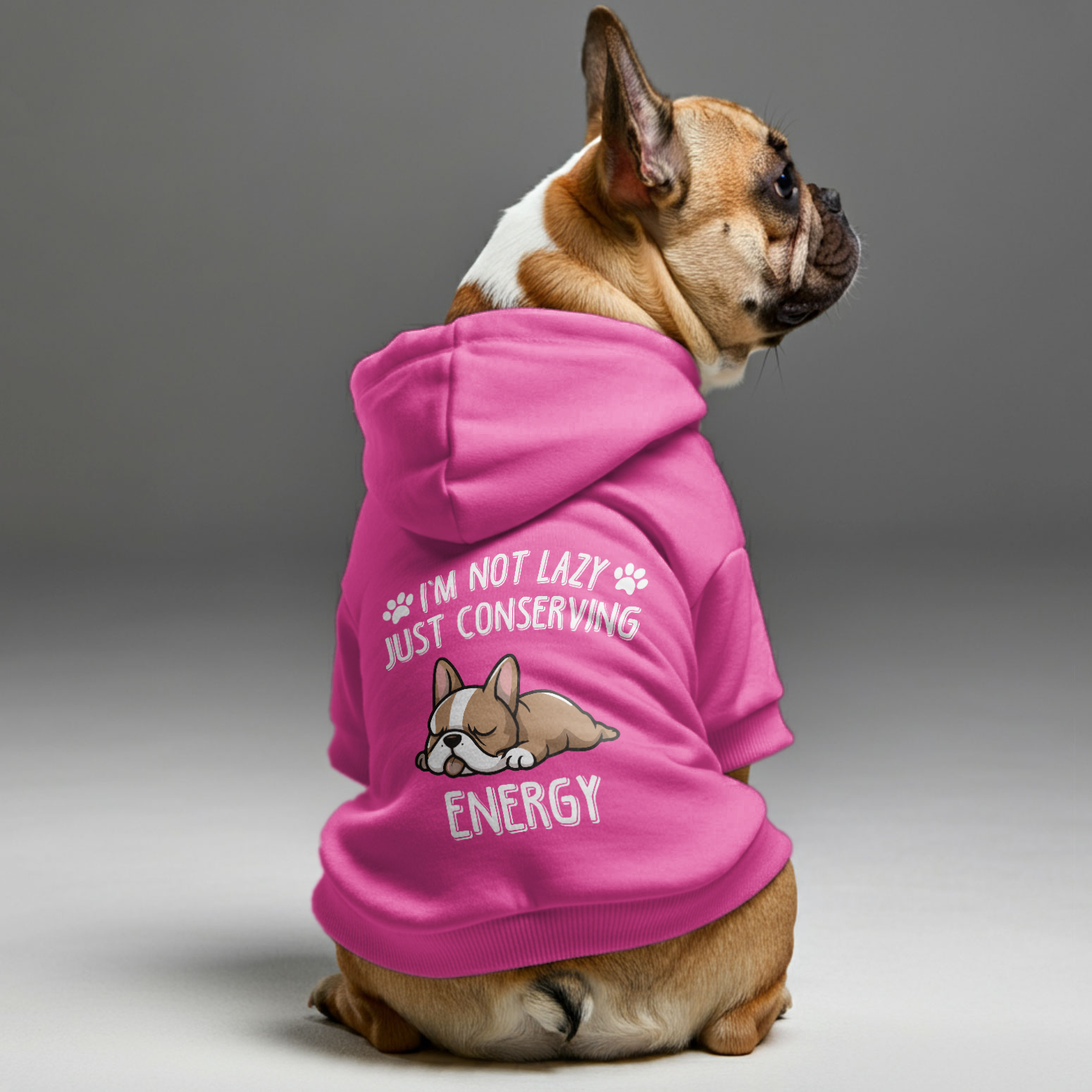 French Bulldog Funny Cozy Hoodie for Brachycephalic Dogs-fadou