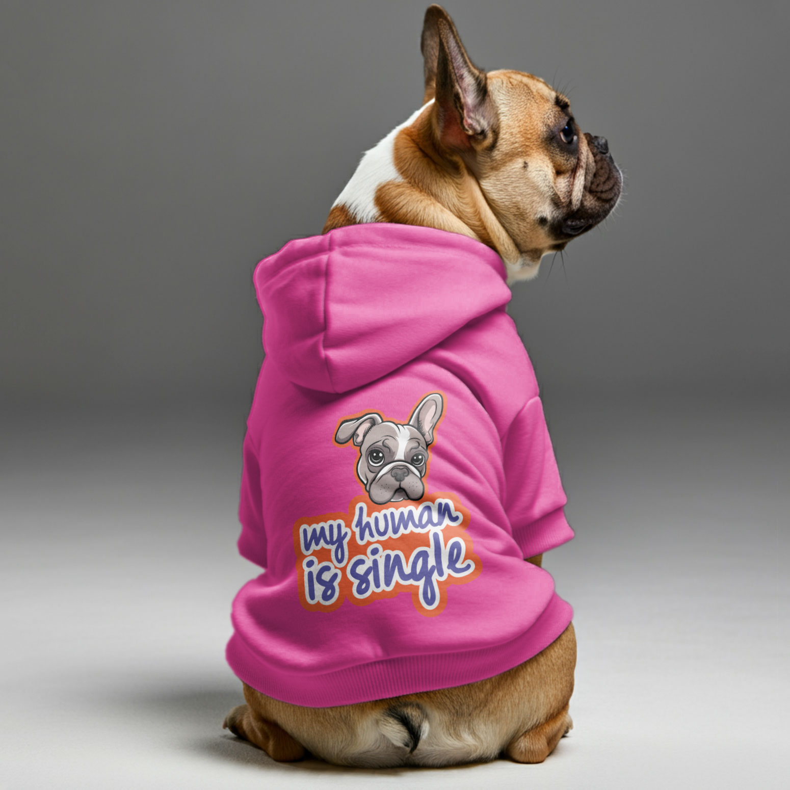 My Human Is Single - Personalized French Bulldog for French Bulldogs-fadou