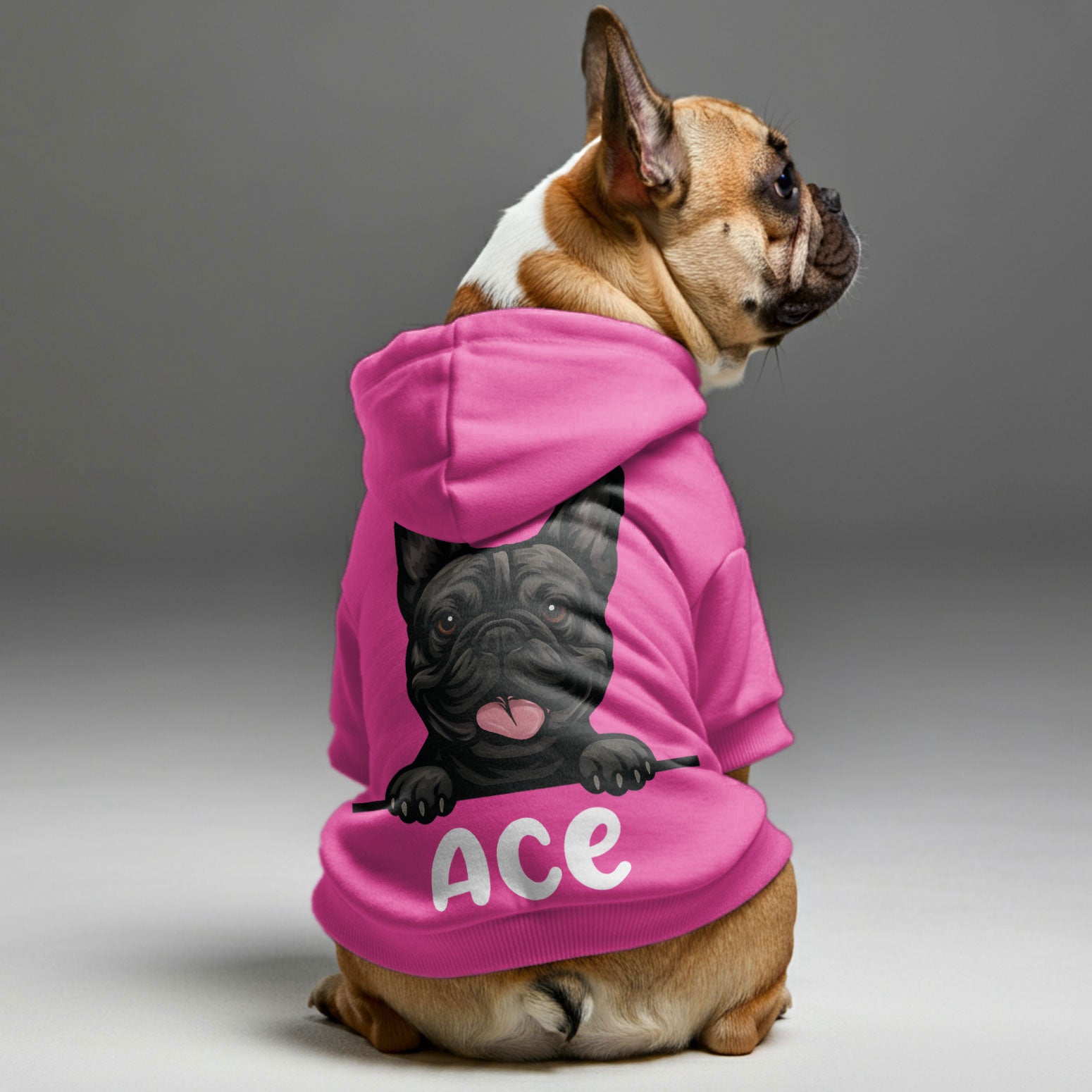 French Bulldog Personalized Pet Sweatshirt for Travel Comfort-fadou