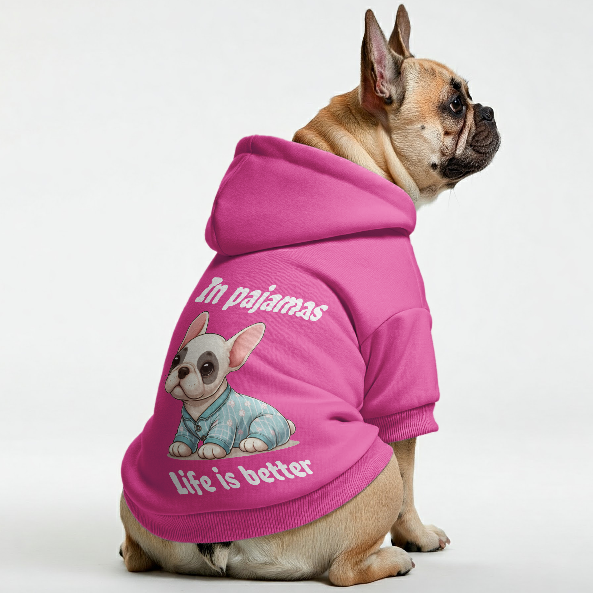 Frenchie Personalized Fleece Hoodie for Outdoor Adventures-fadou
