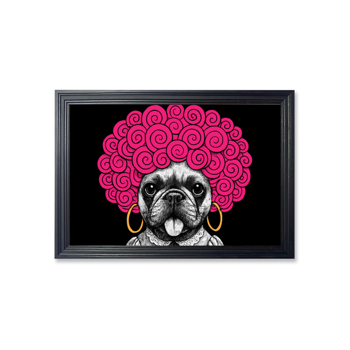 Tank French Bulldog Framed Poster for Frenchie Enthusiasts-fadou