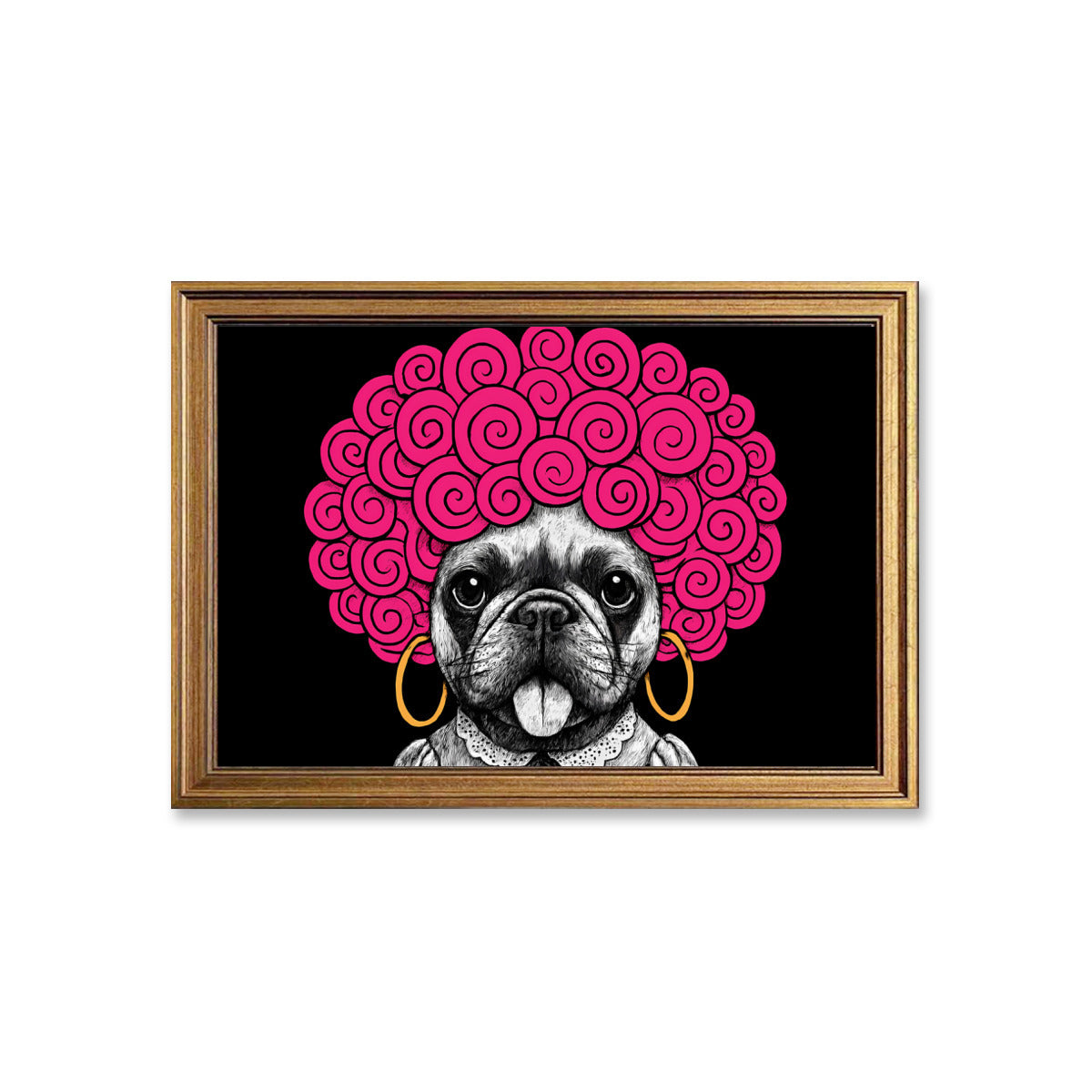 Tank French Bulldog Framed Poster for Frenchie Enthusiasts-fadou