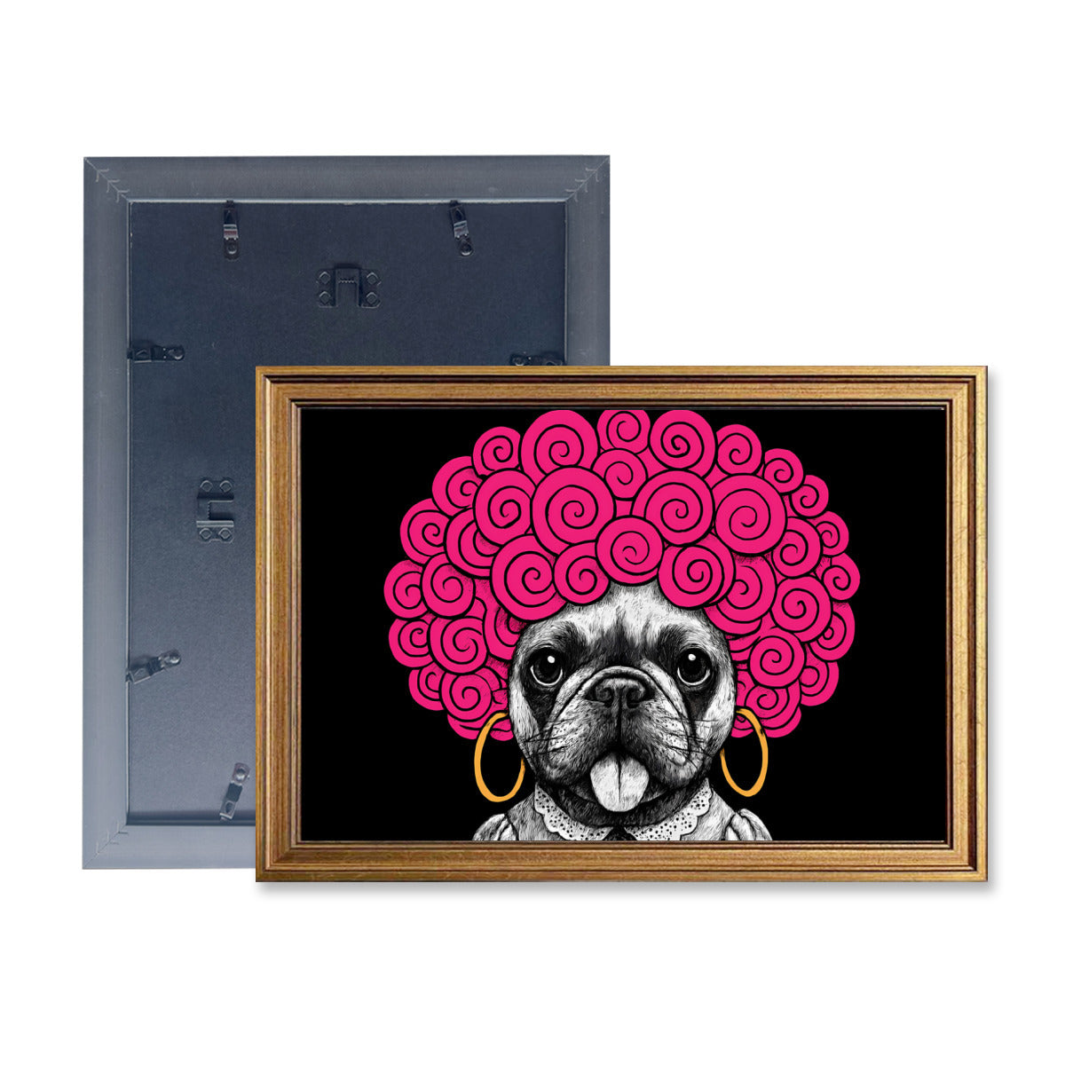 Tank French Bulldog Framed Poster for Frenchie Enthusiasts-fadou