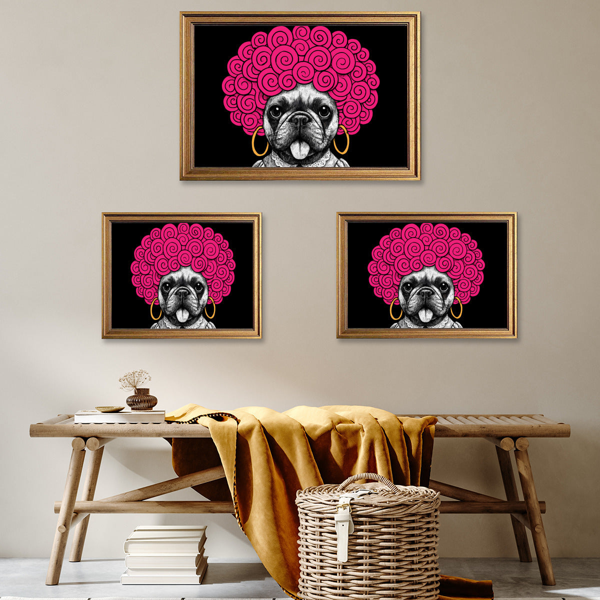 Tank French Bulldog Framed Poster for Frenchie Enthusiasts-fadou