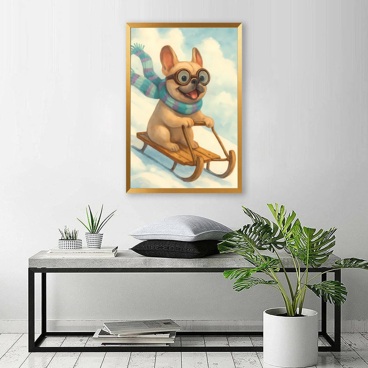 French Bulldog Canvas Wall Art for Frenchie Enthusiasts-fadou