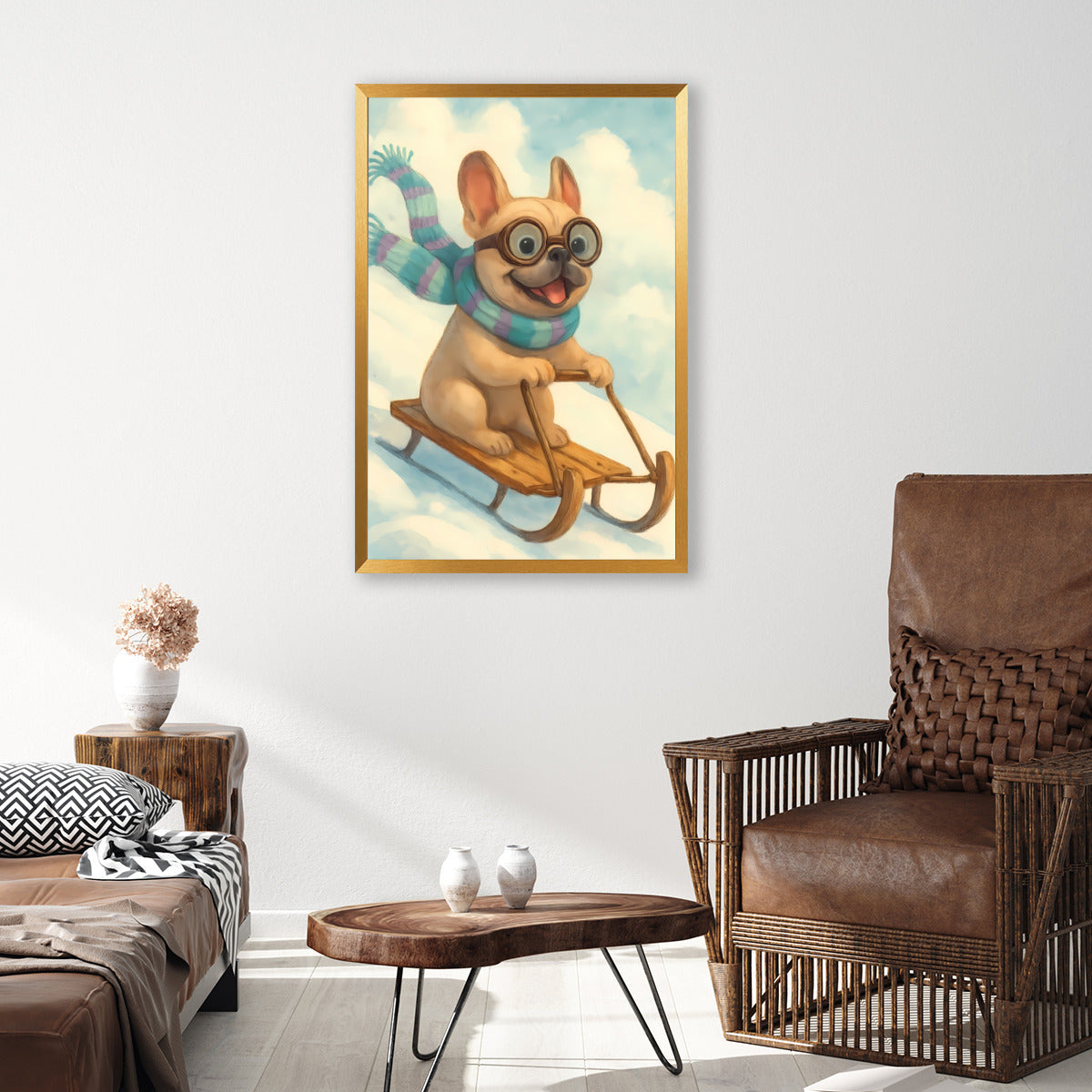French Bulldog Canvas Wall Art for Frenchie Enthusiasts-fadou