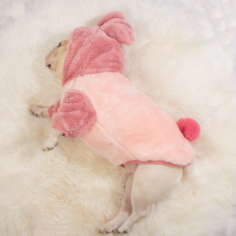 French Bulldog Plush Warm Knitwear for Flat-Face Breeds-fadou