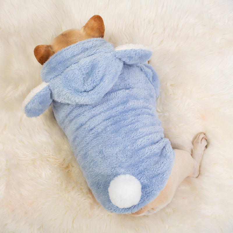 French Bulldog Plush Warm Knitwear for Flat-Face Breeds-fadou