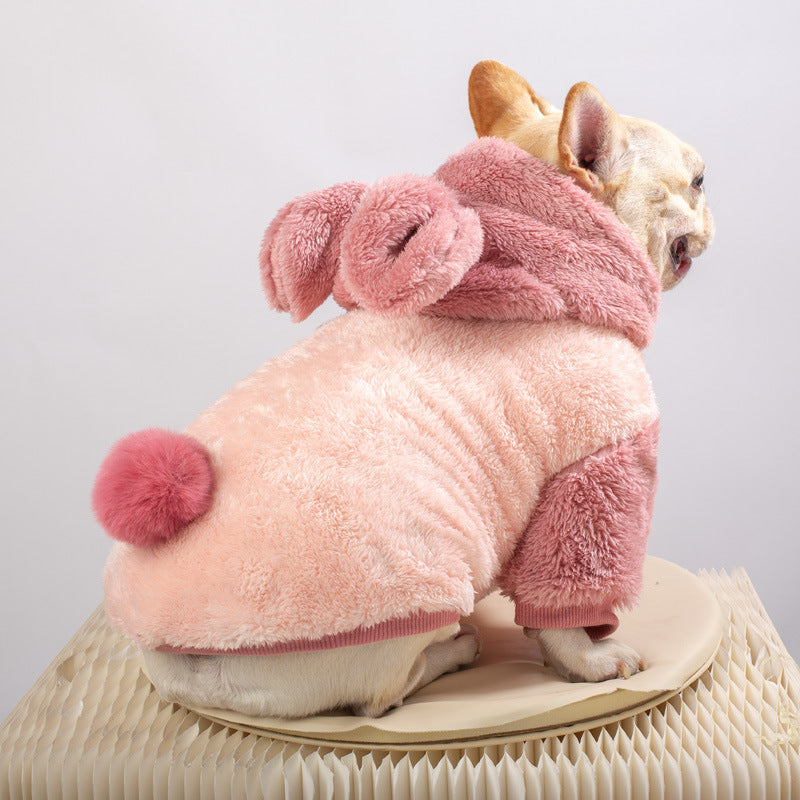 French Bulldog Plush Warm Knitwear for Flat-Face Breeds-fadou
